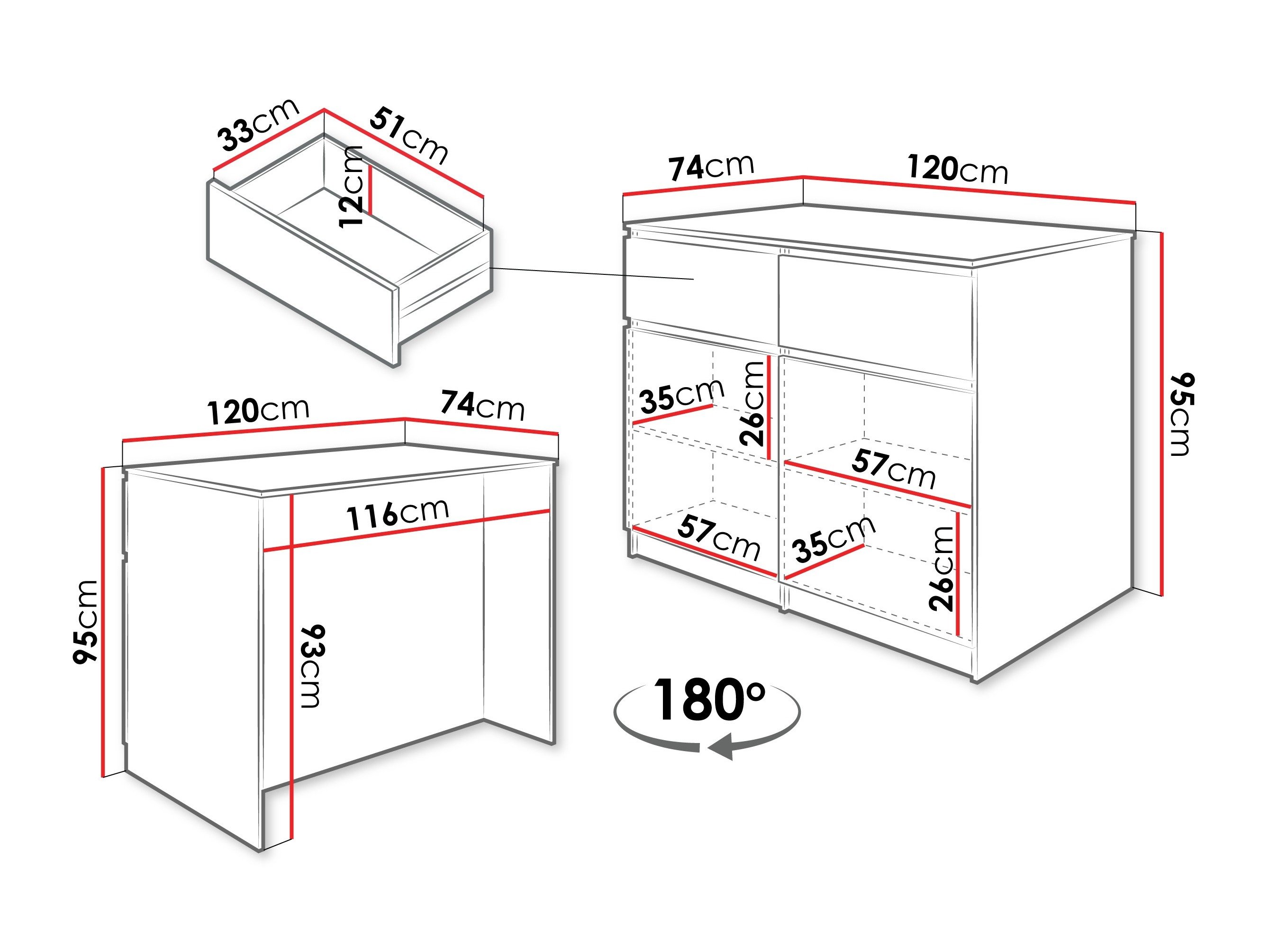 Îlot de cuisine Comfivo Cantal (Blanc)