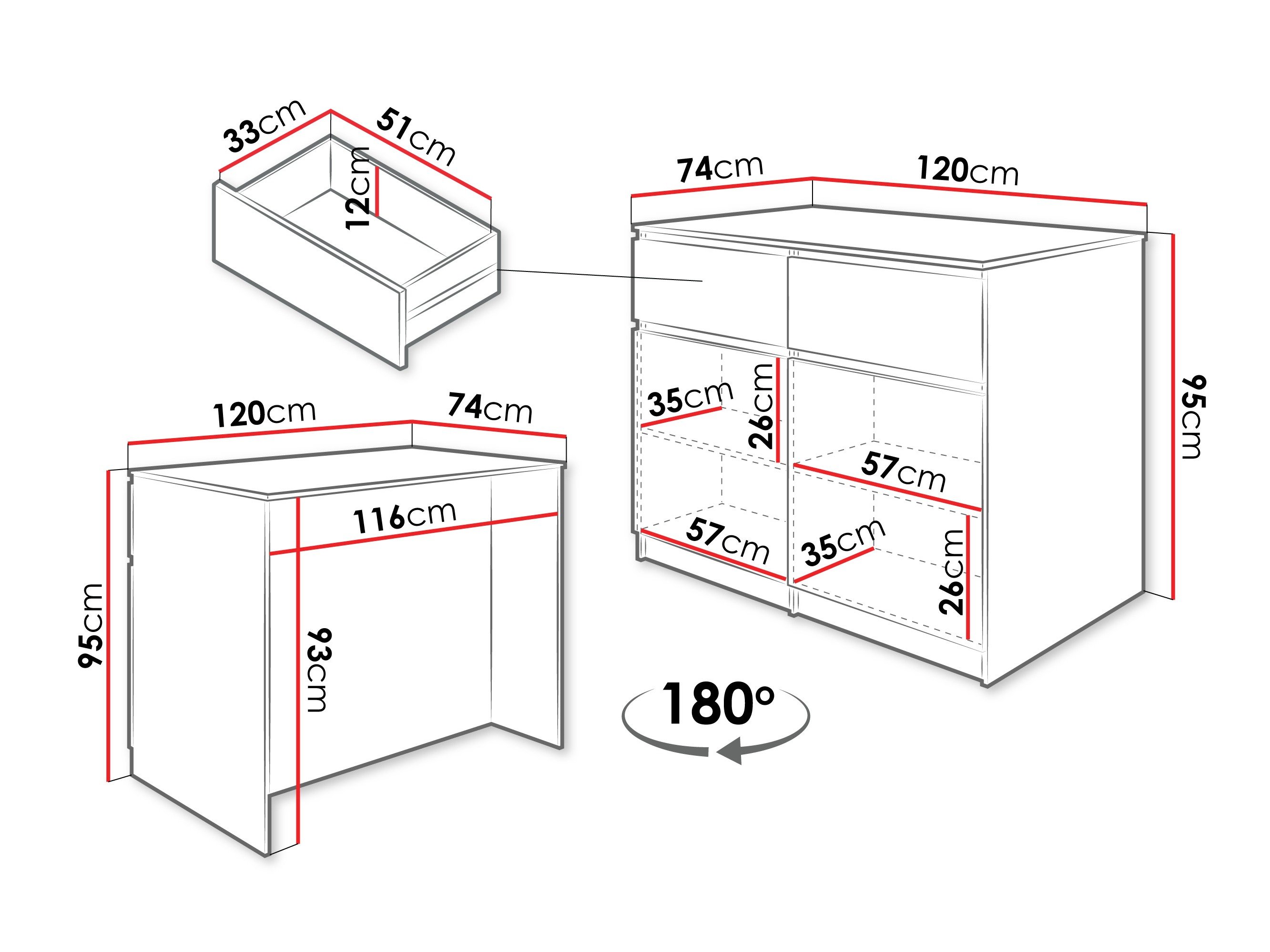 Îlot de cuisine Comfivo Cantal (Chêne)