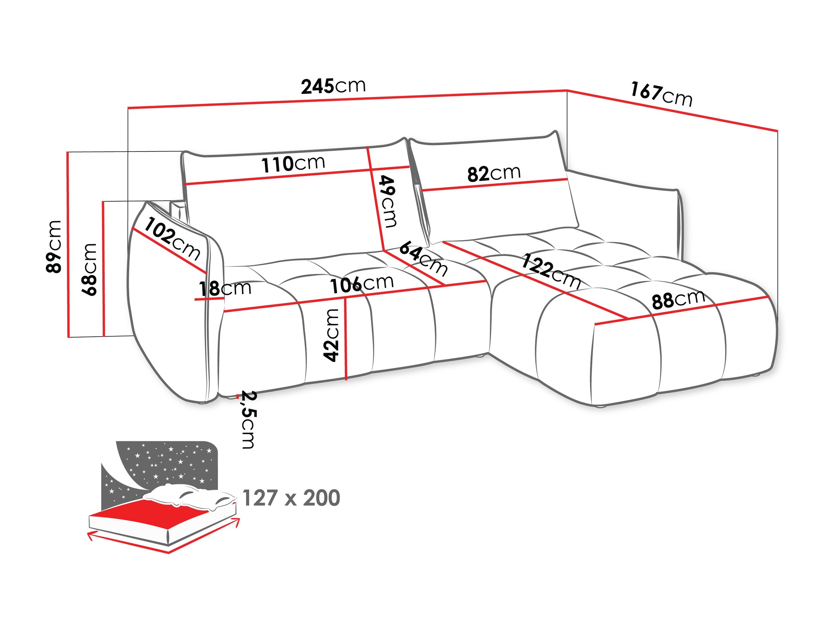 Canapé d'angle Naturis (Lumo 65)