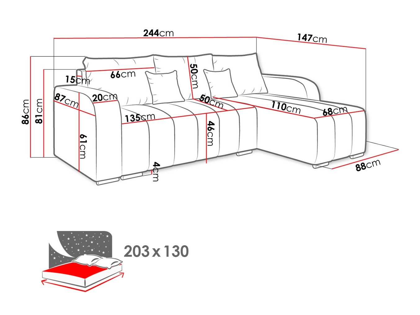 Canapé d'angle Arvada 123 (Lambi 06)