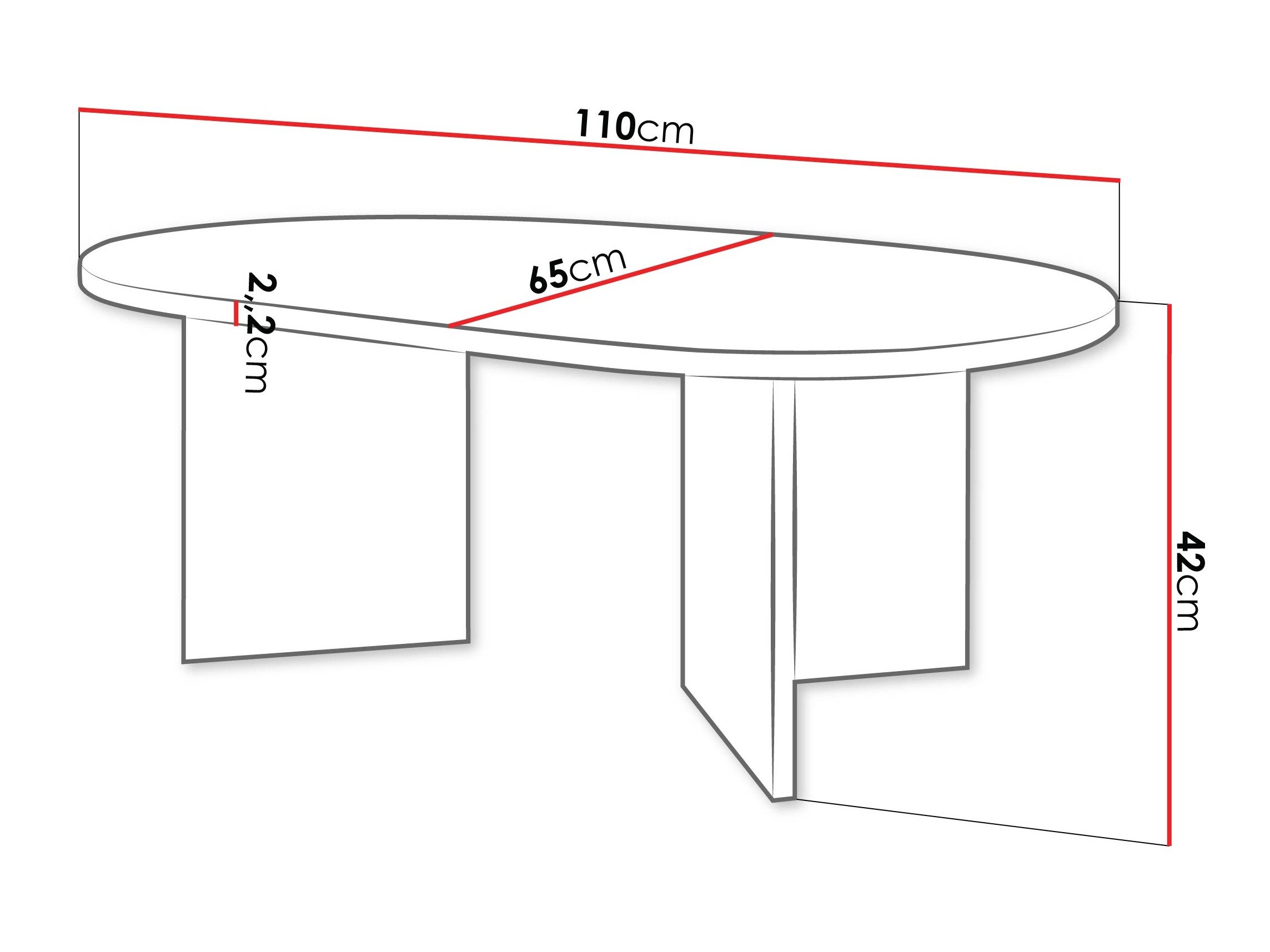 Table basse Comfivo Fungus (Marbre noir + Noir)