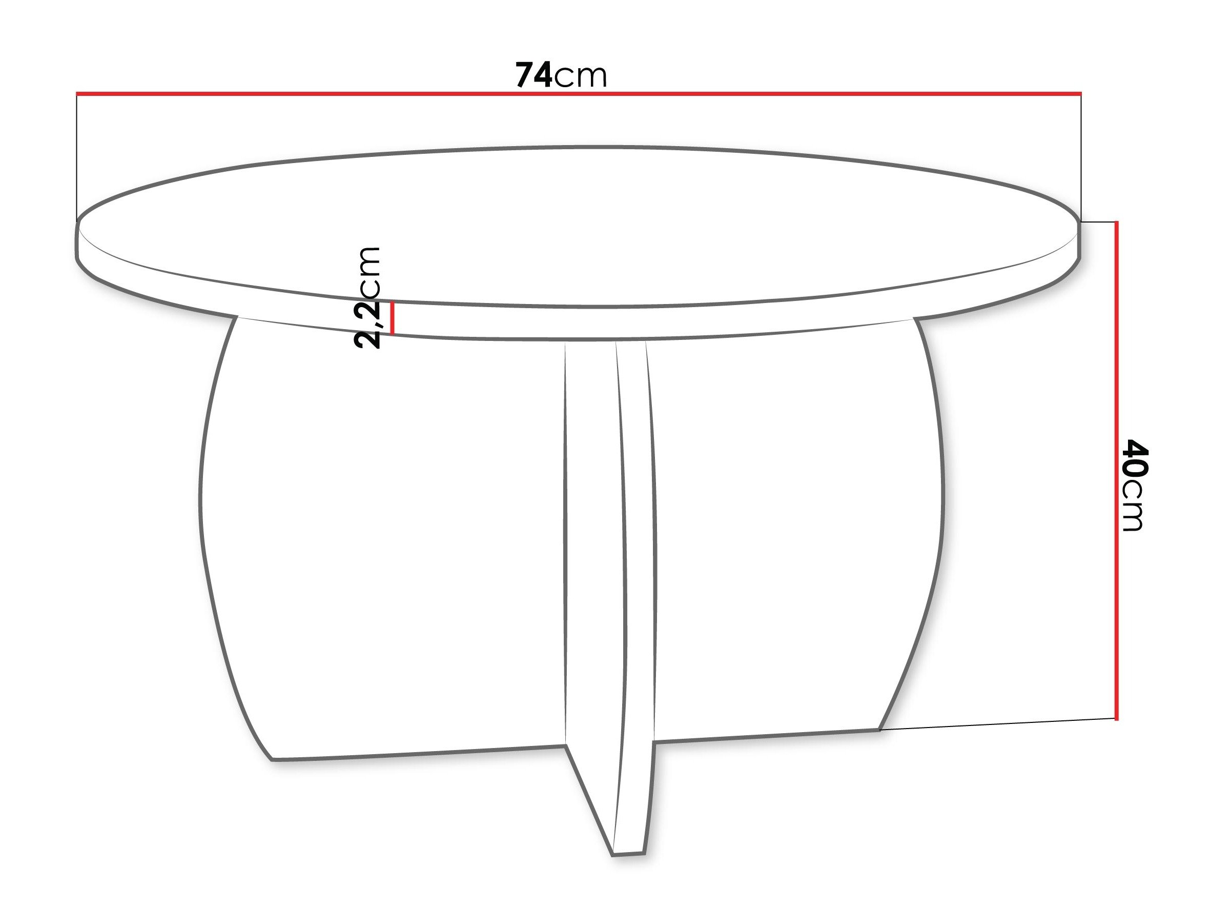 Table basse Comfivo Pagas (Noyer)