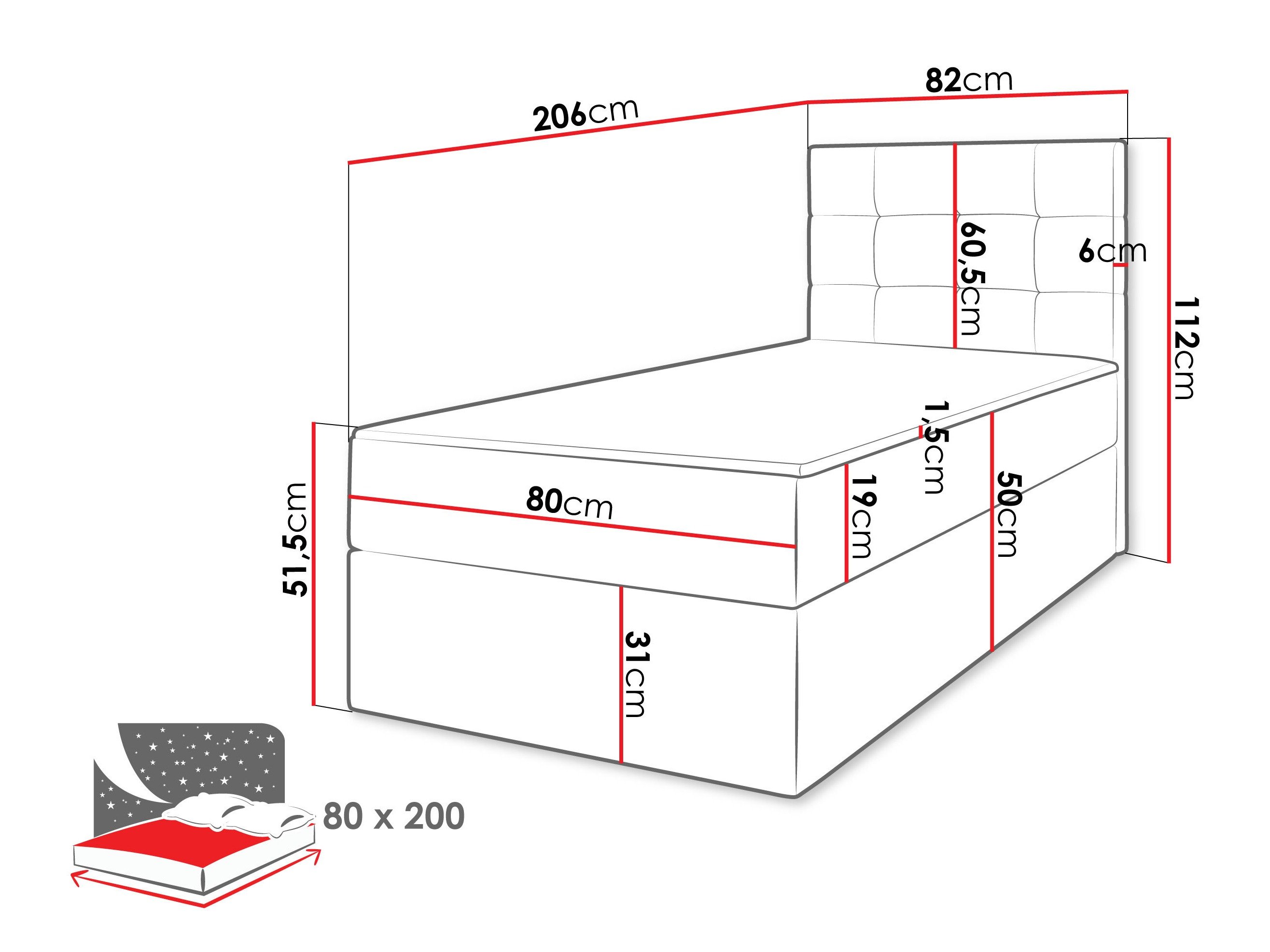 Lit boxspring Comfivo Osculum II (Lambi 03)