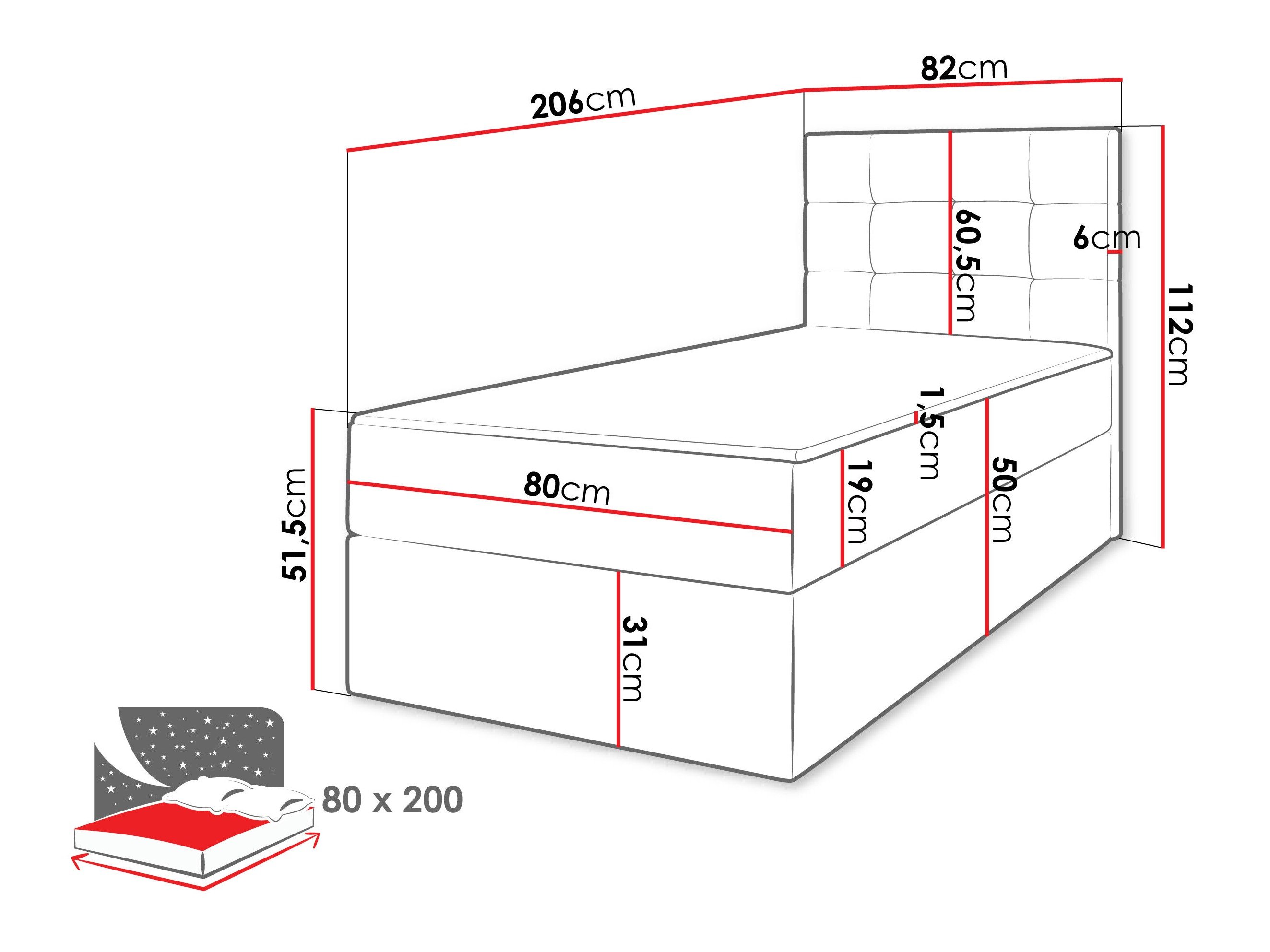Lit boxspring Comfivo Osculum II (Lambi 04)