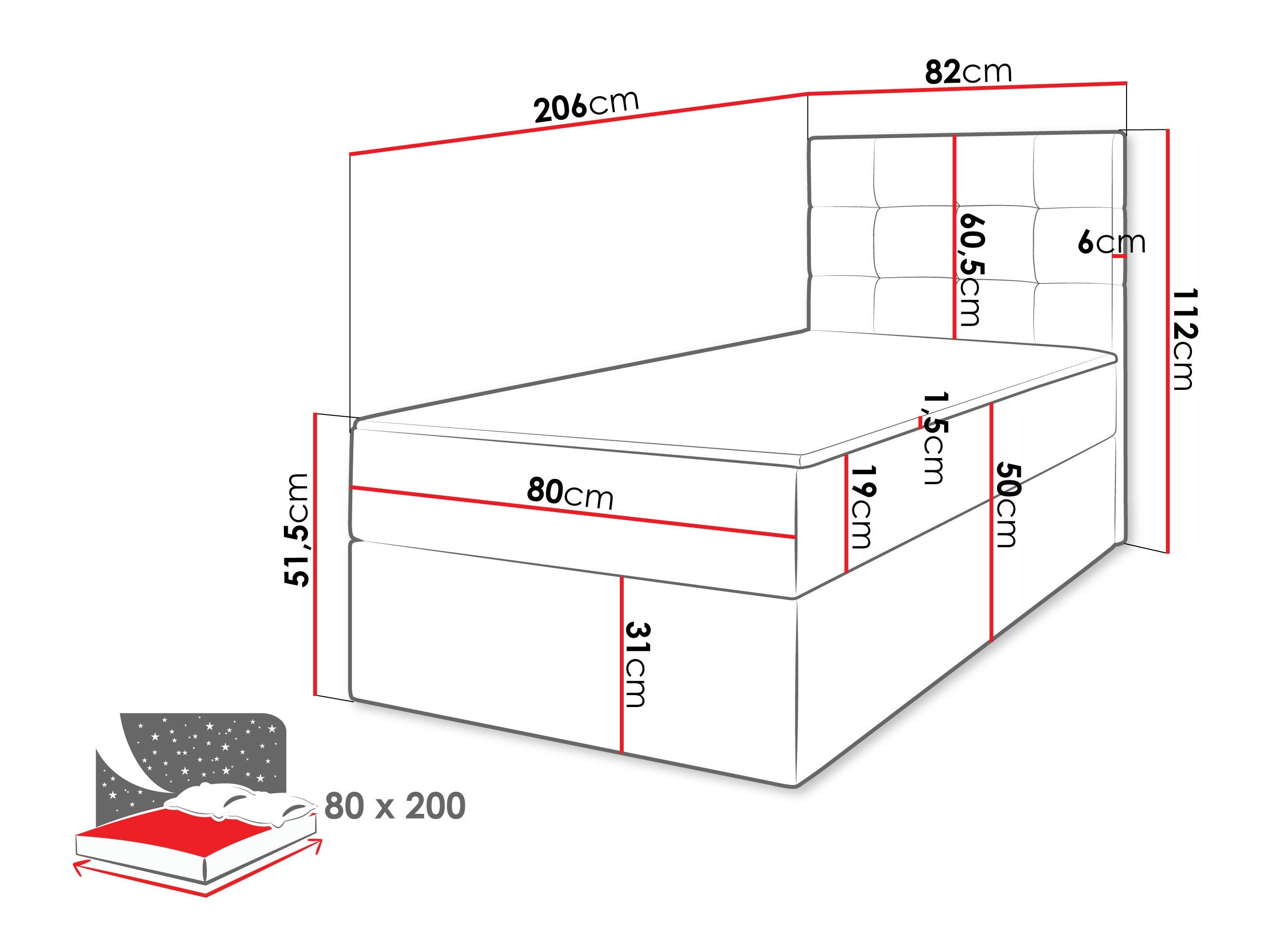 Lit boxspring Comfivo Osculum II (Lambi 11)