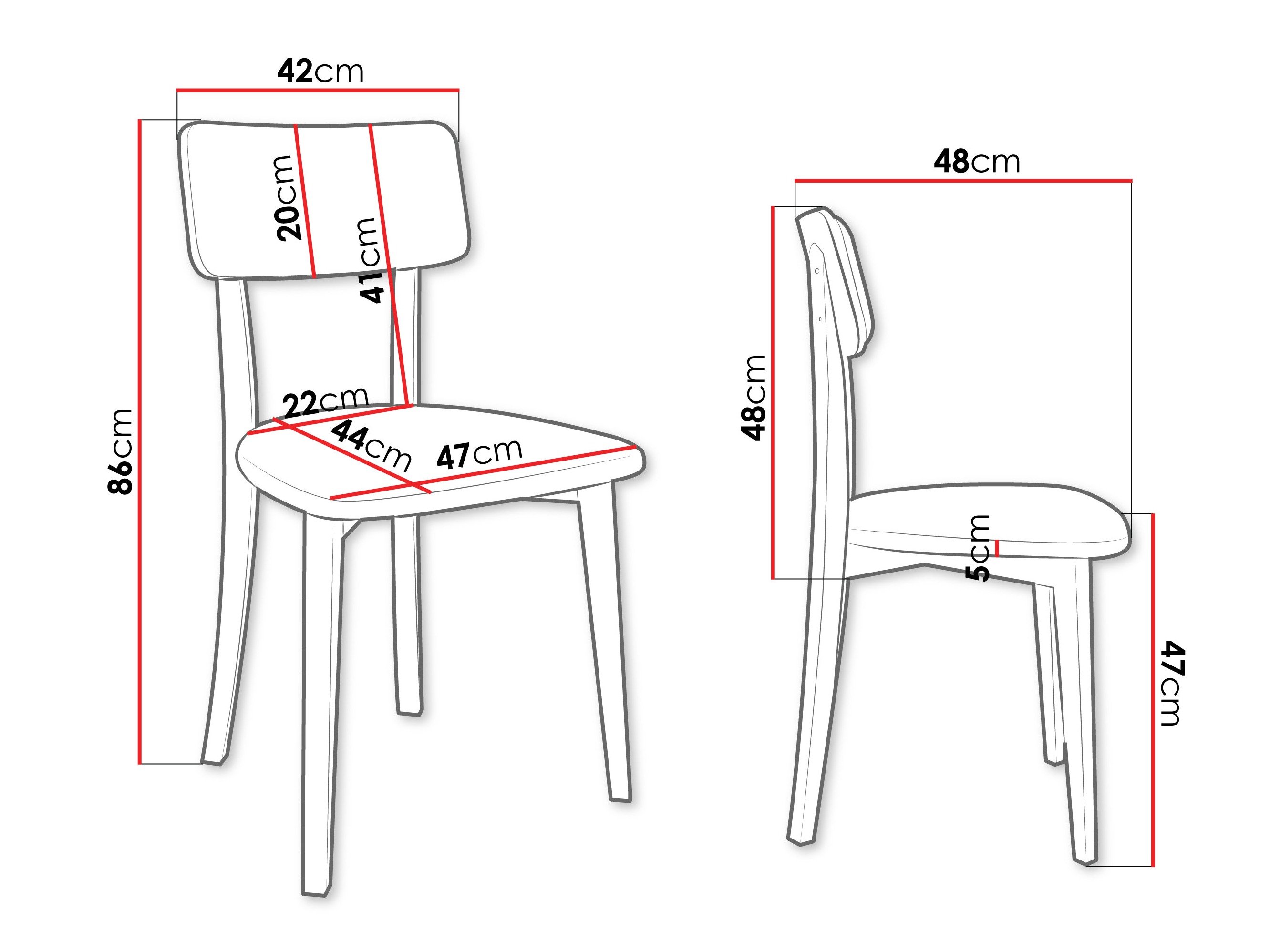 Chaise Victorville 380 (Blanc)