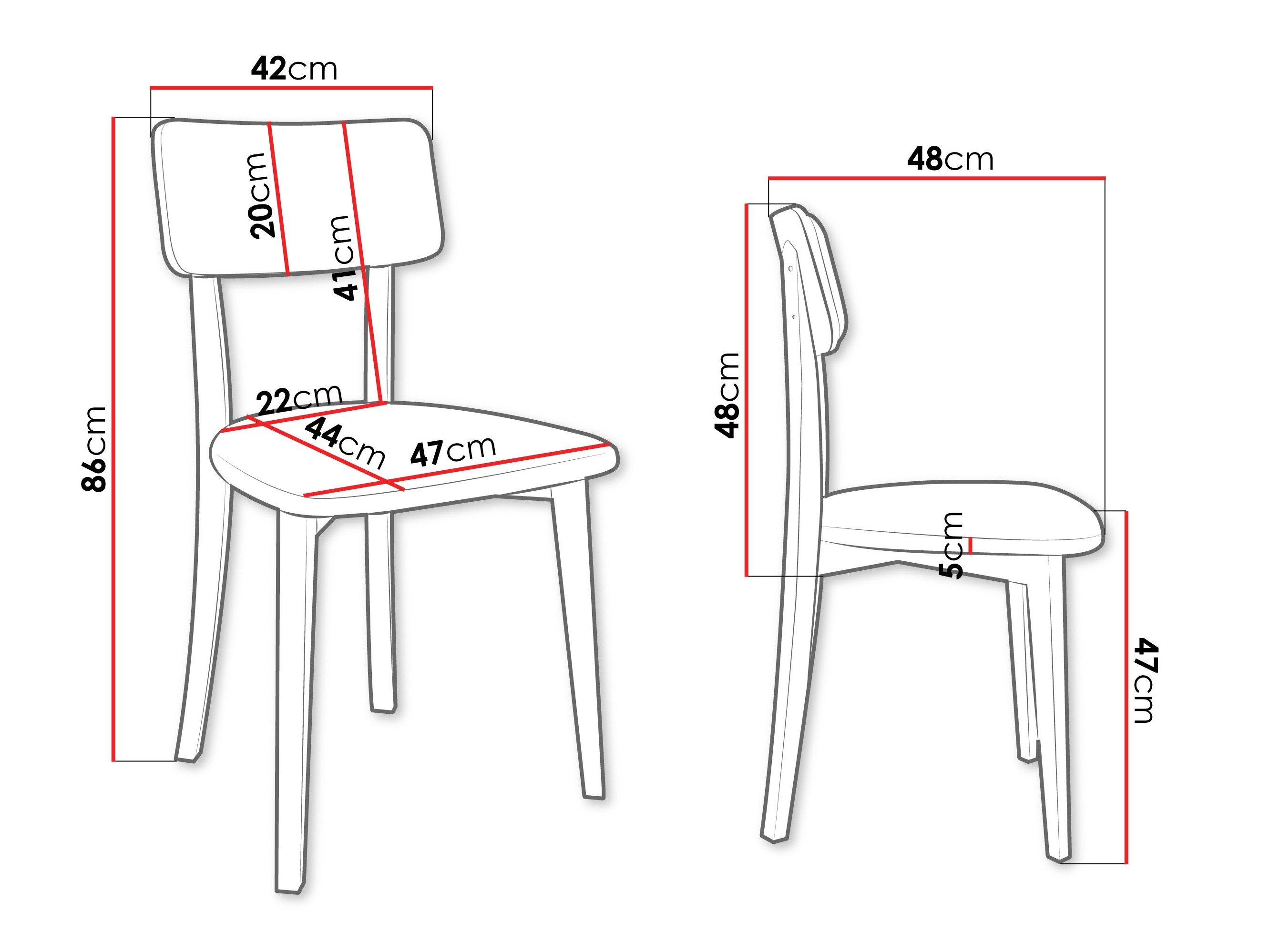 Chaise Victorville 380 (Blanc)