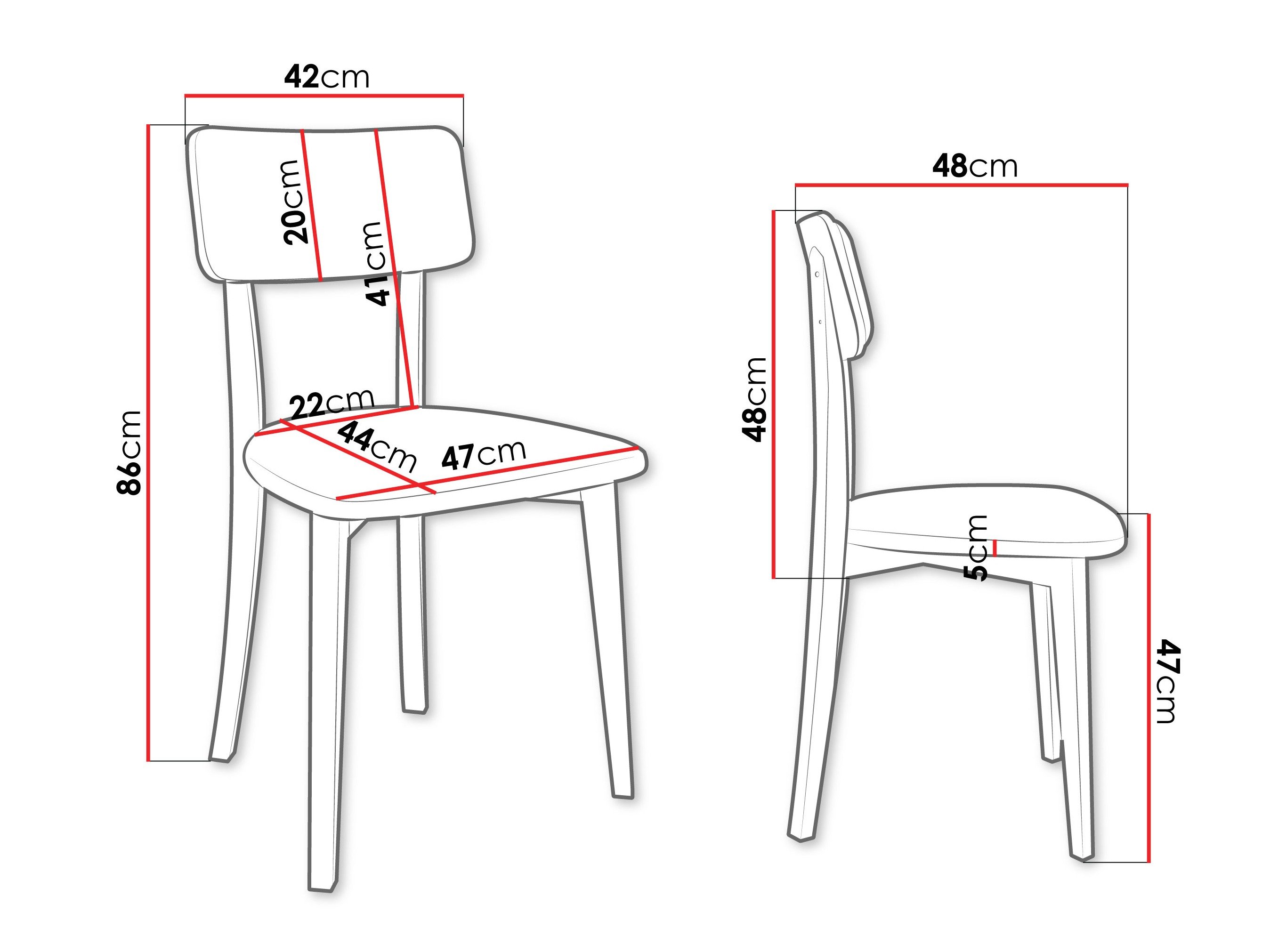 Chaise Victorville 380 (Blanc)