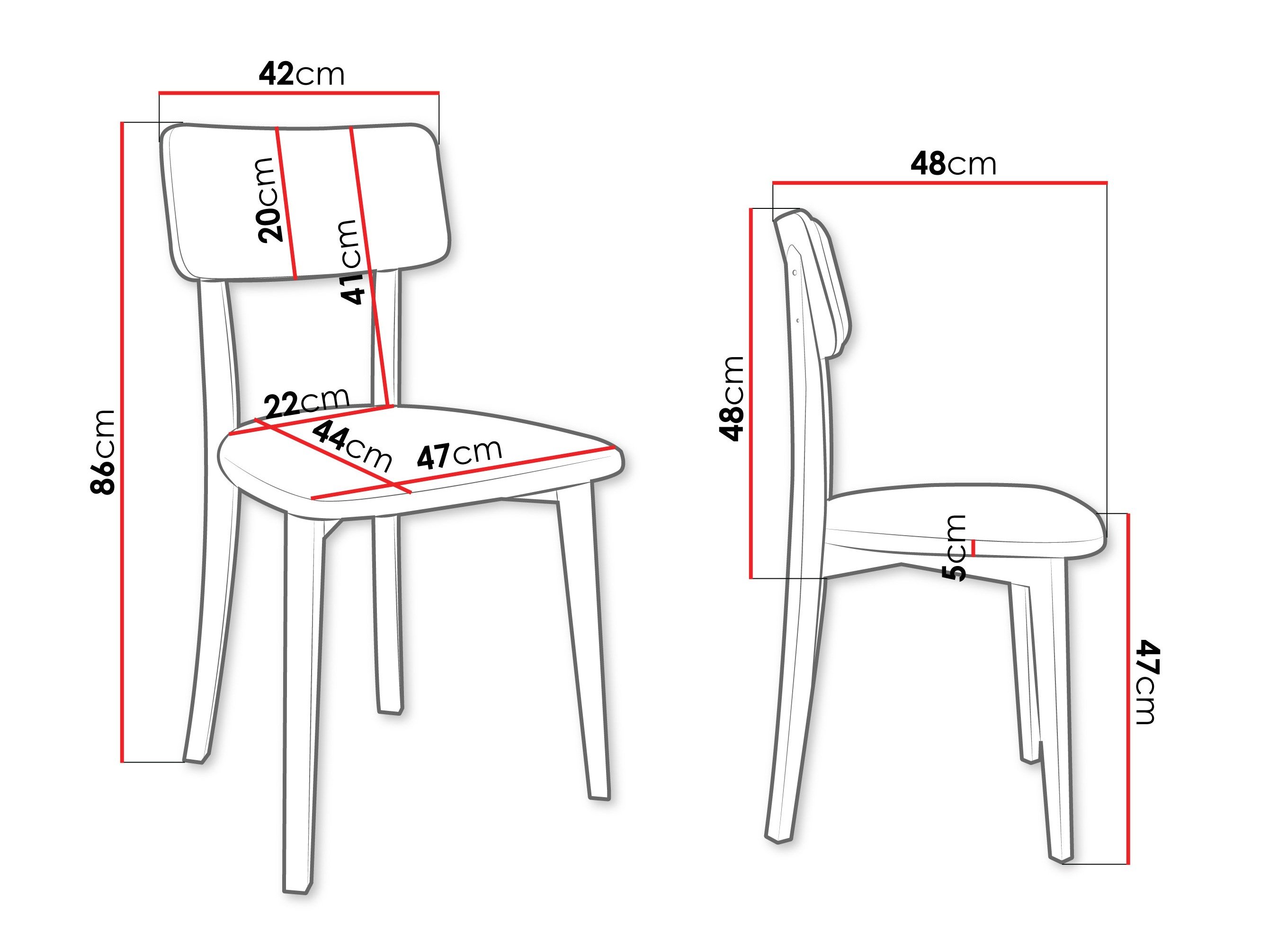 Chaise Victorville 380 (Blanc)