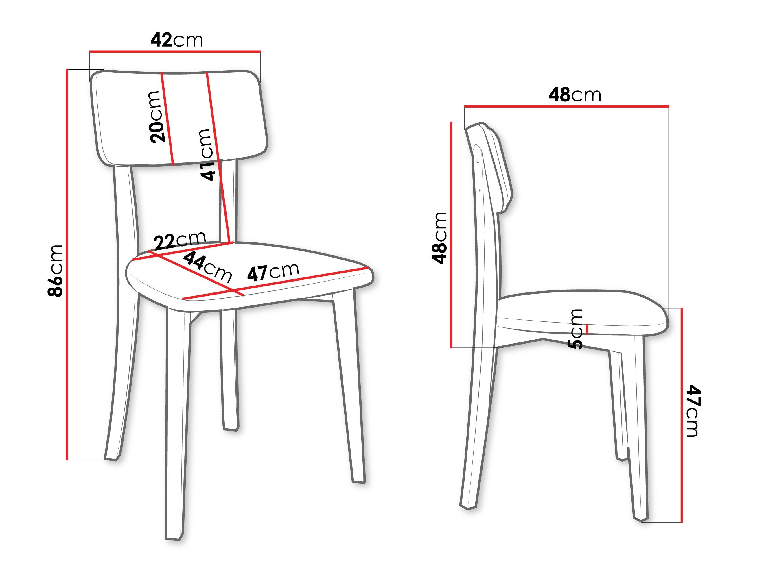 Chaise Victorville 380 (Blanc)