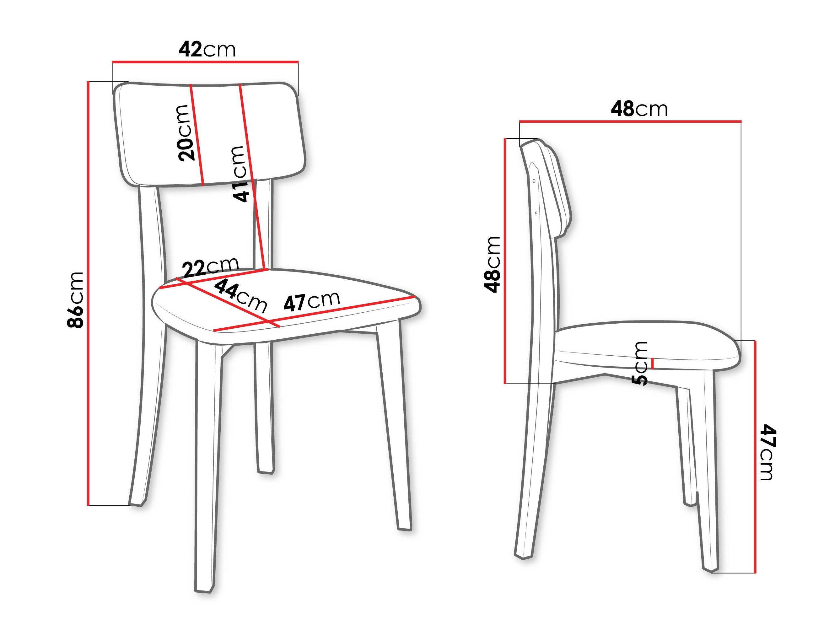 Chaise Victorville 380 (Blanc)