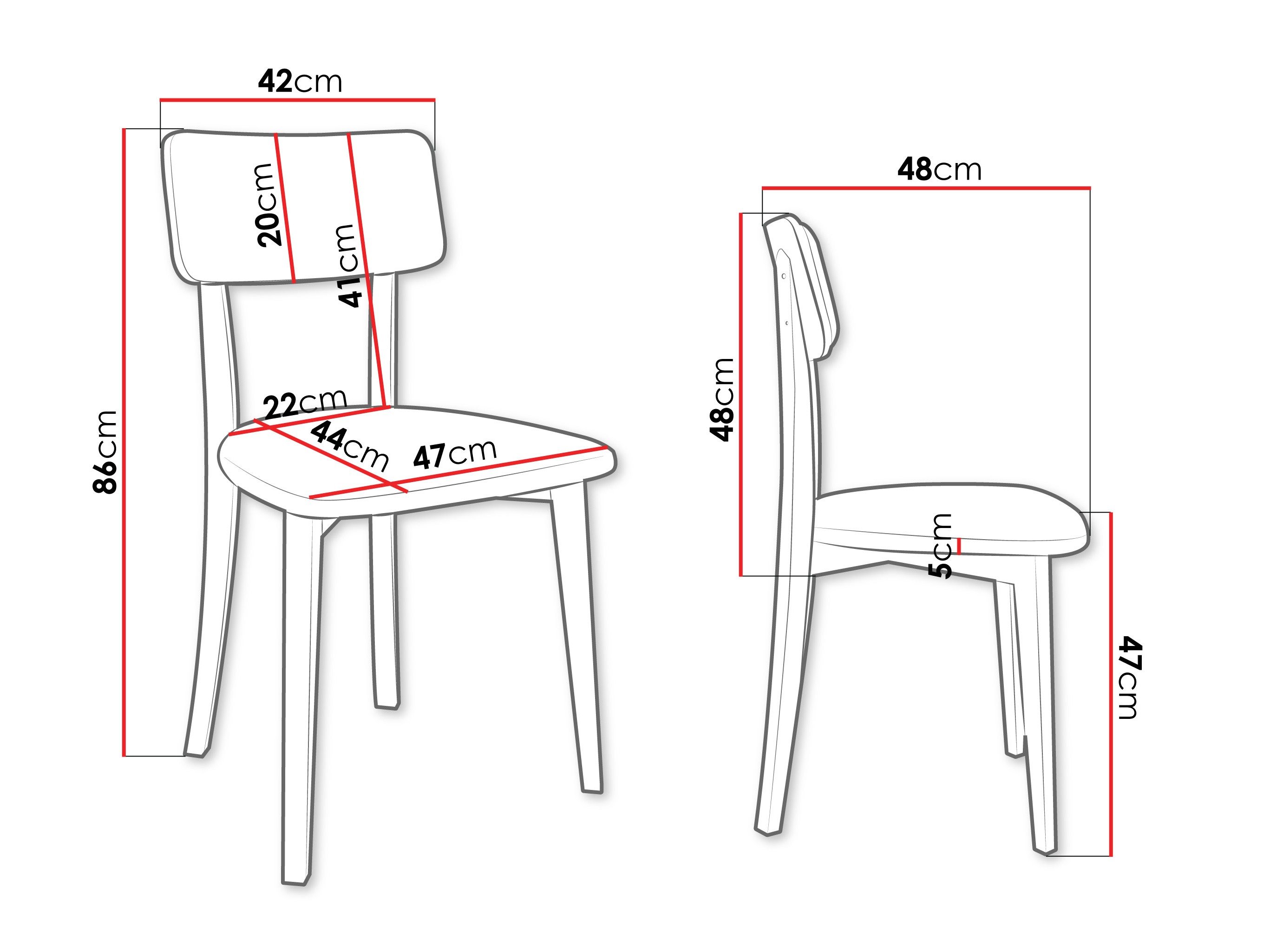 Chaise Victorville 380 (Noir)