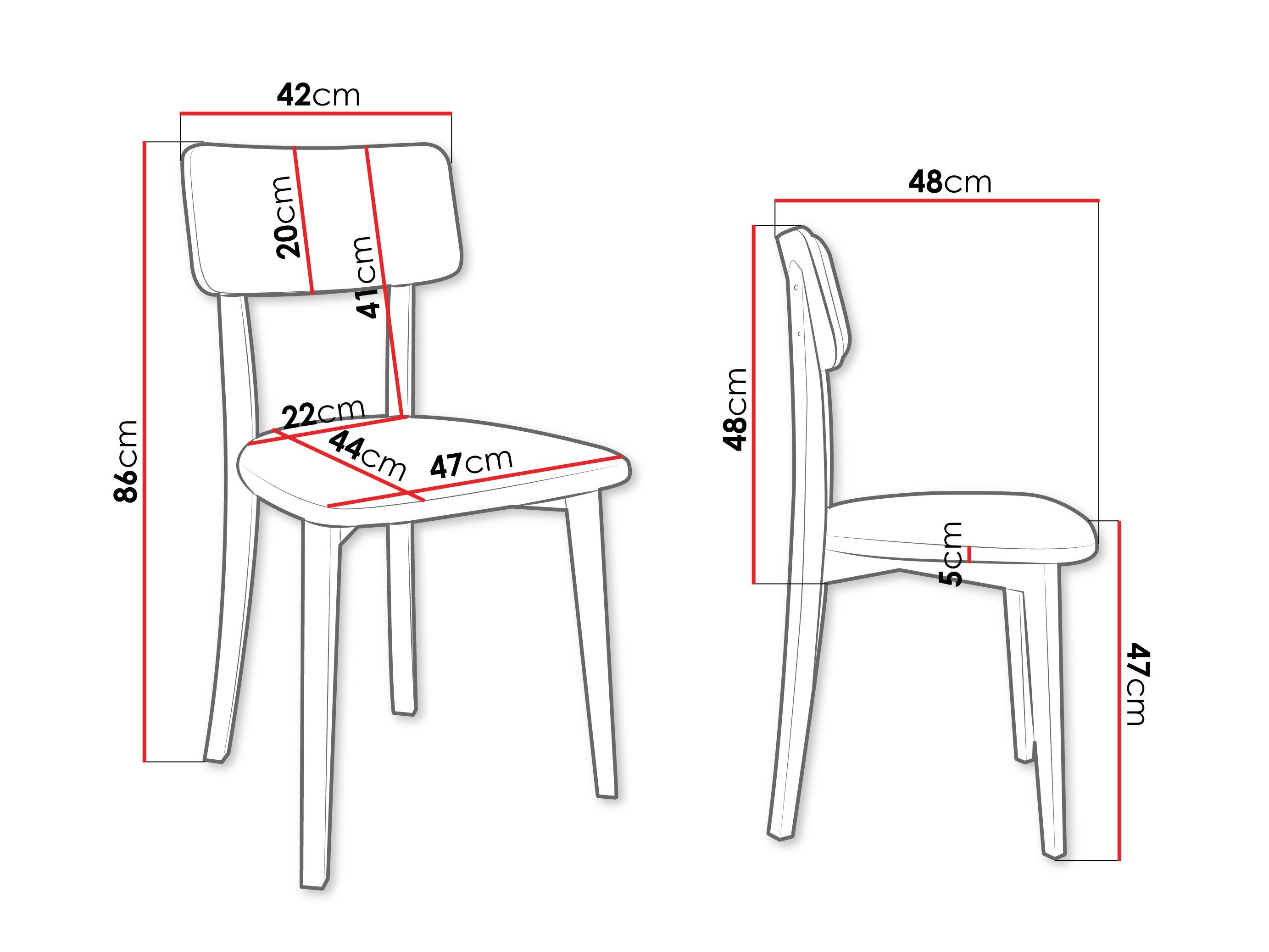 Chaise Victorville 380 (Noir)