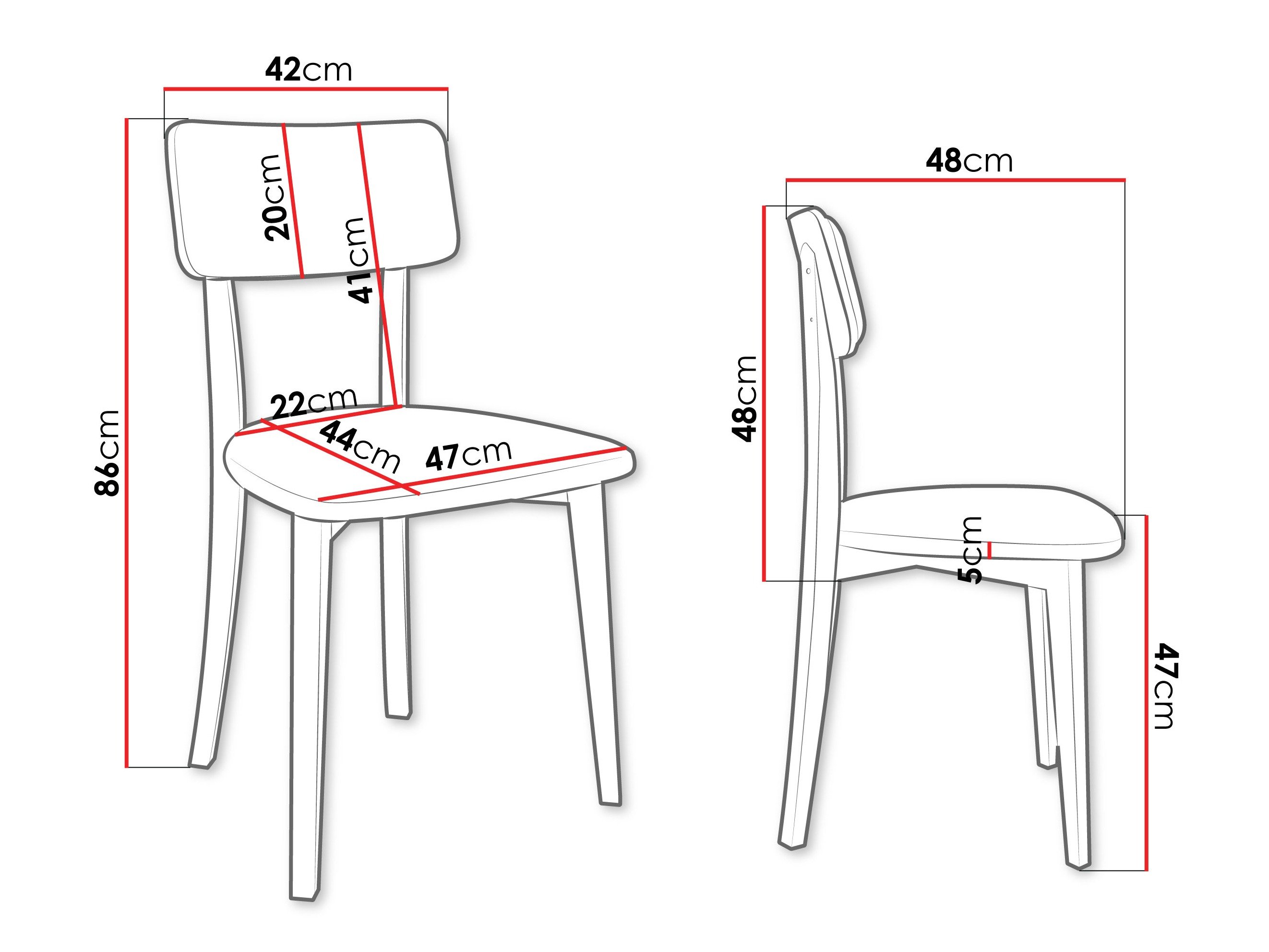 Chaise Victorville 380 (Noir)