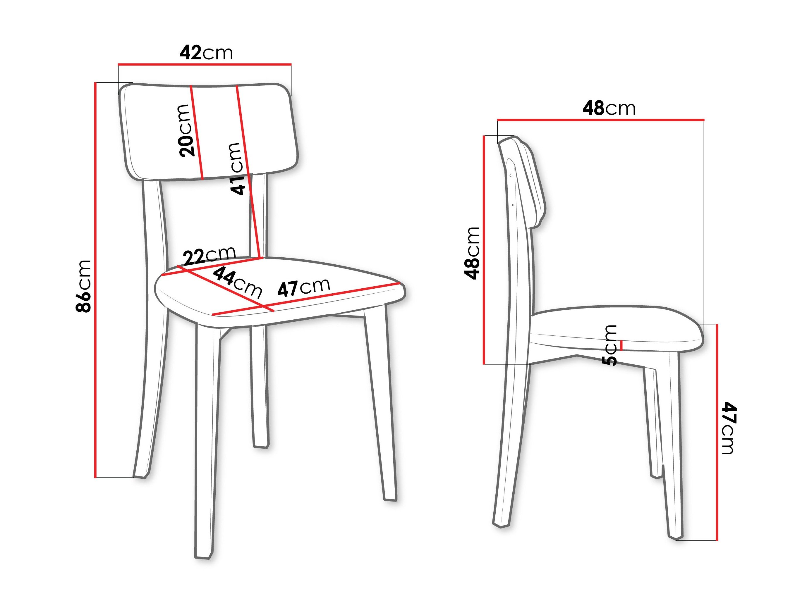 Chaise Victorville 380 (Noir)