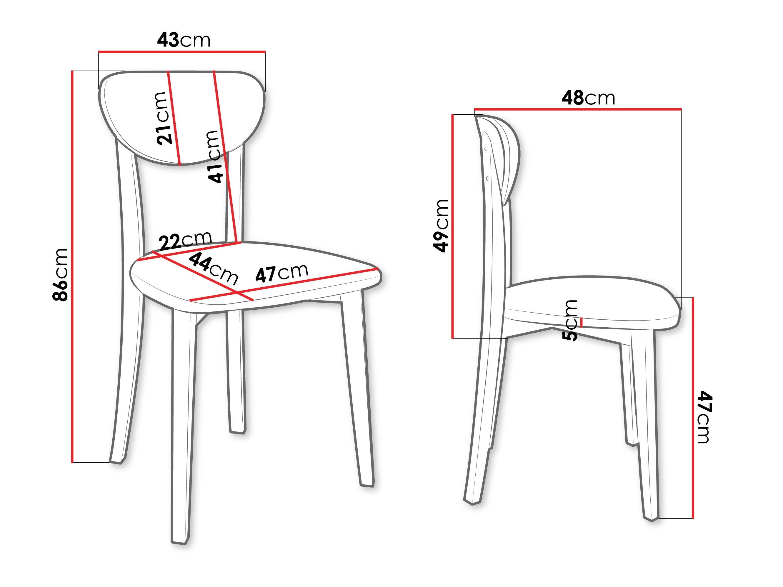 Chaise Victorville 381 (Blanc)