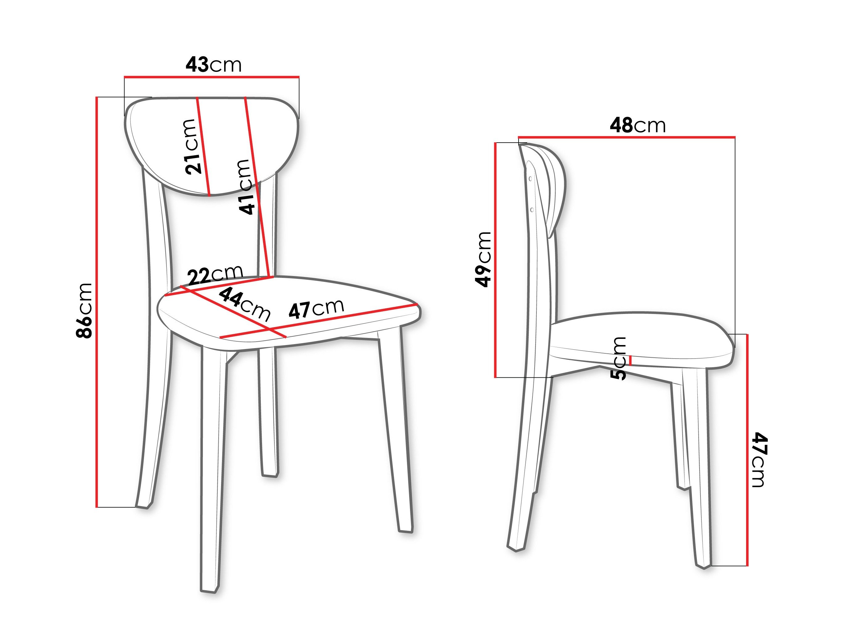 Chaise Victorville 381 (Noir)