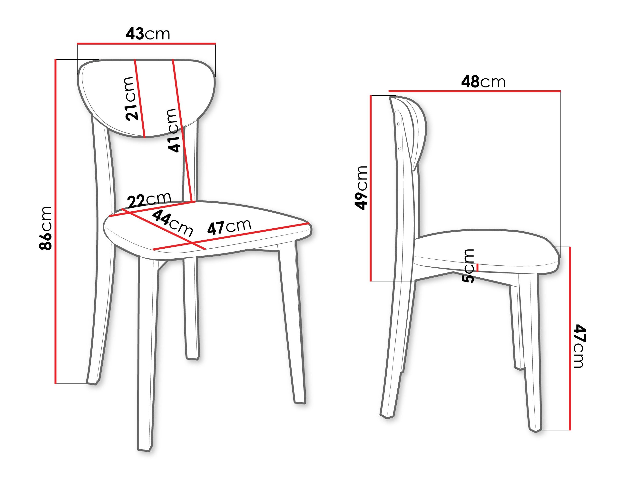 Chaise Victorville 381 (Noir)