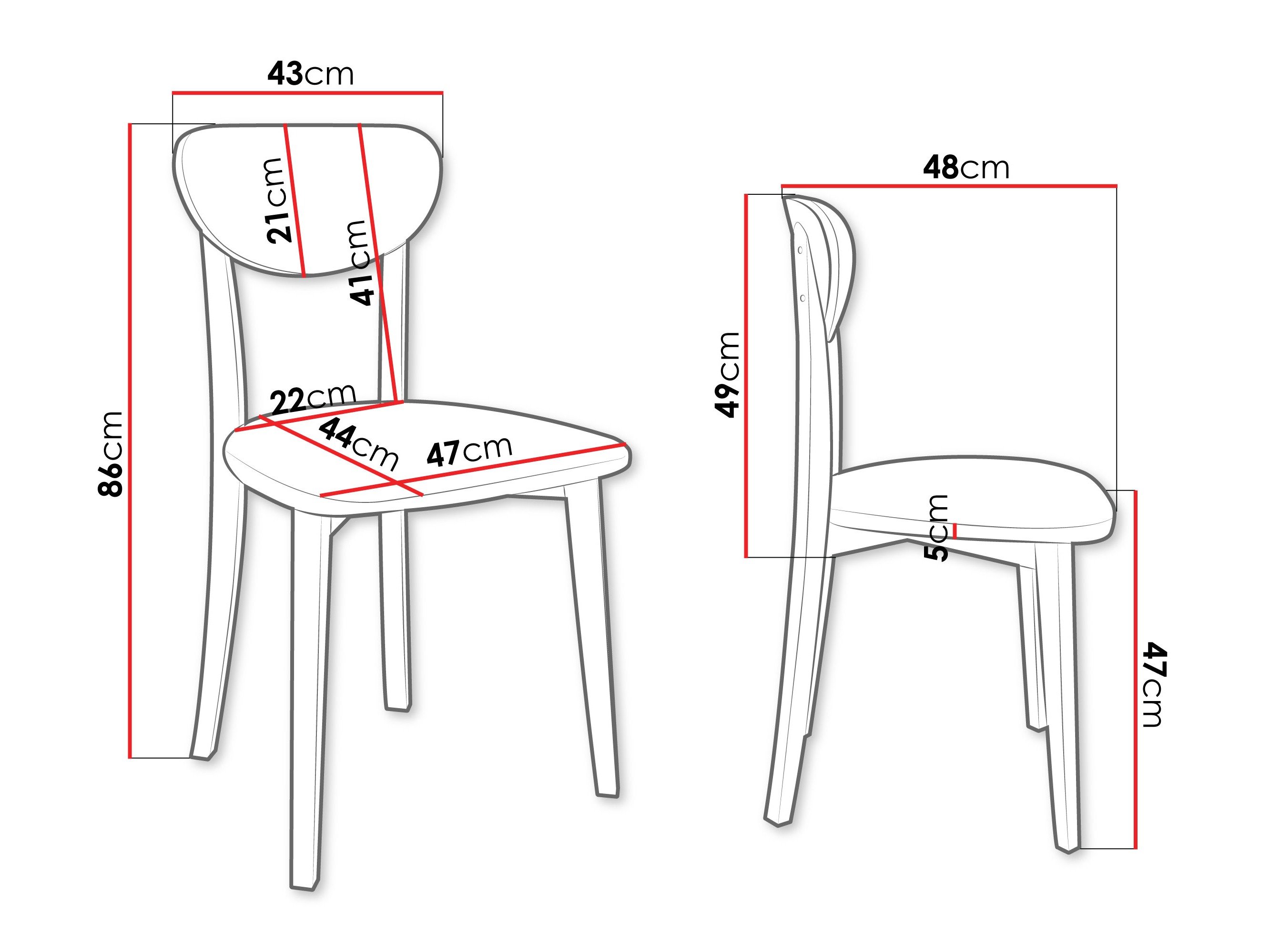 Chaise Victorville 381 (Noir)