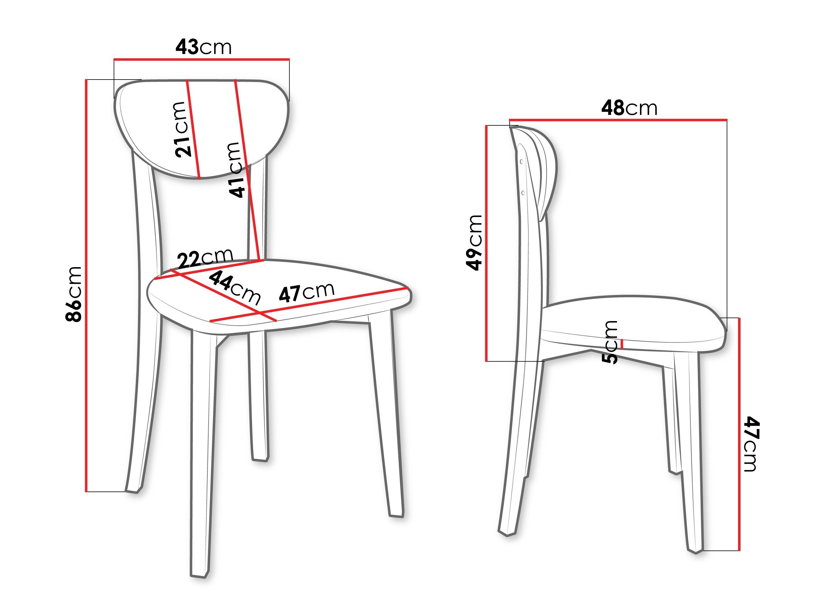 Chaise Victorville 381 (Noir)