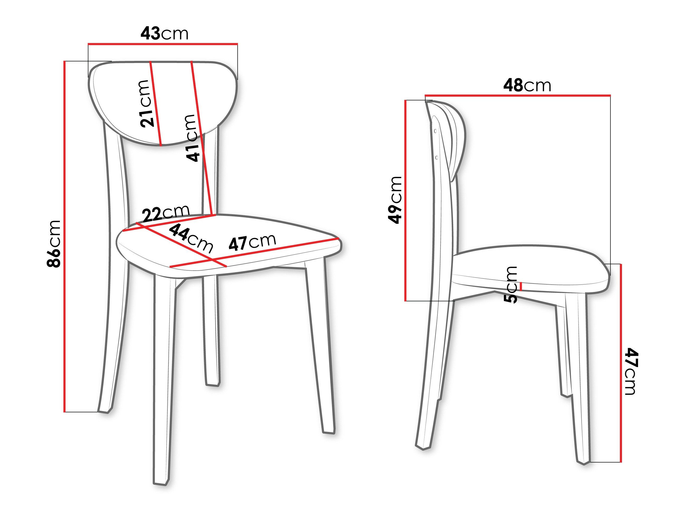Chaise Victorville 381 (Noir)