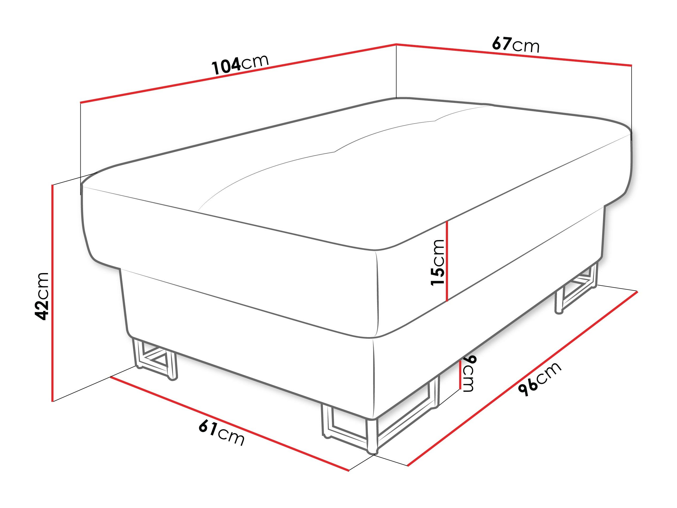 Banc rembourré Comfivo Ruta (Lumo 30)
