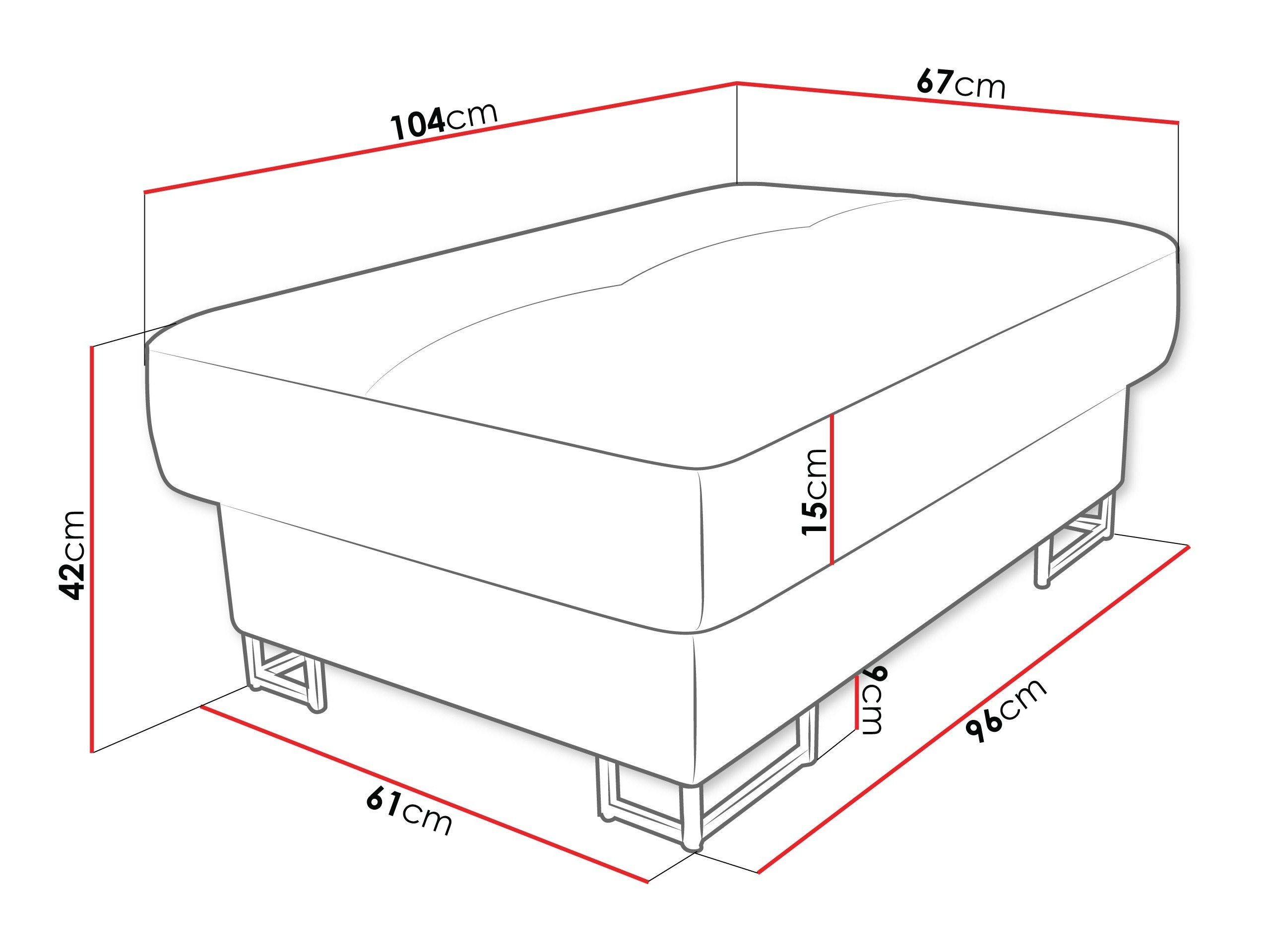 Banc rembourré Comfivo Ruta (Lumo 55)
