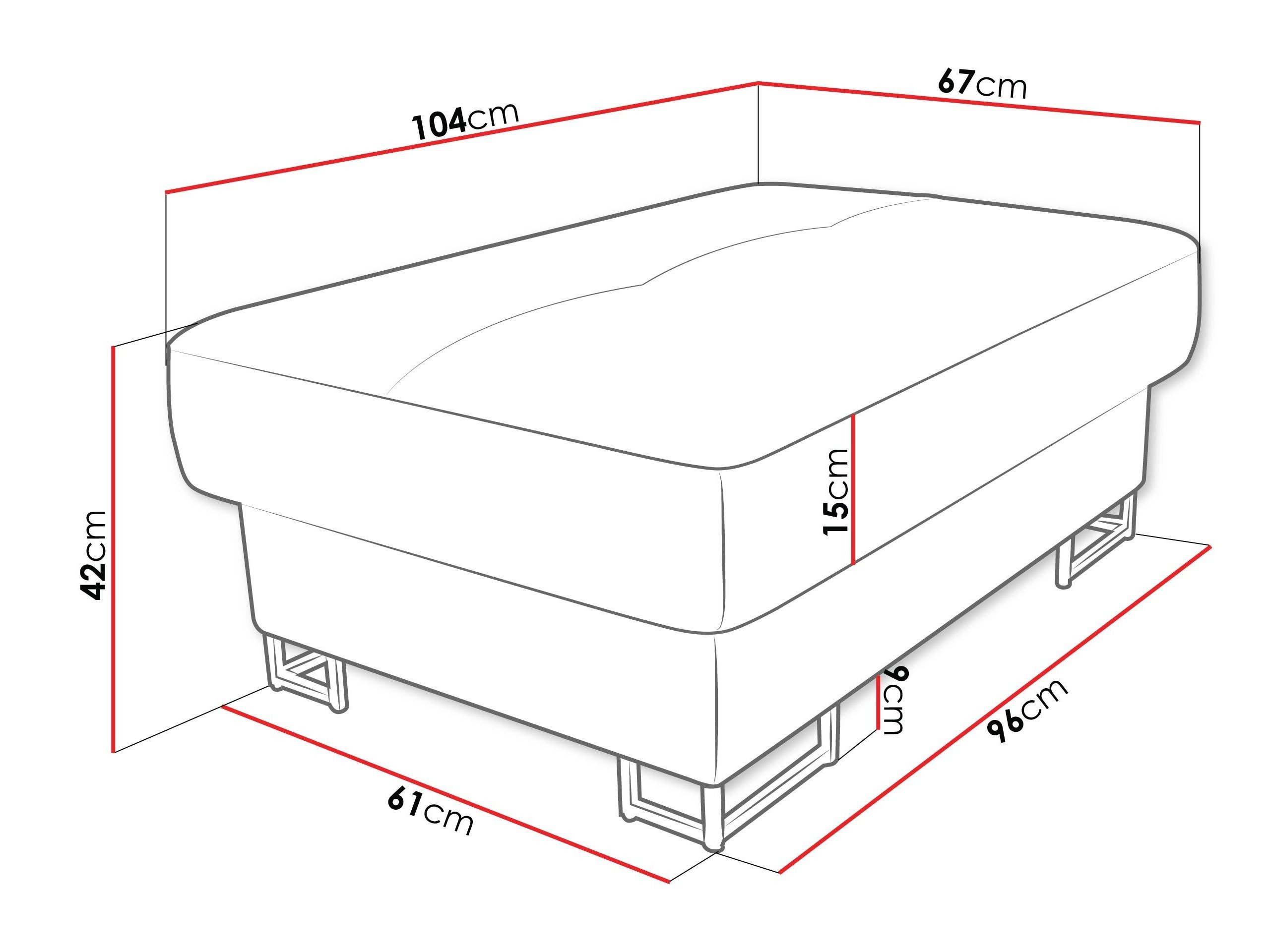 Banc rembourré Comfivo Ruta (Magic Velvet 2221)