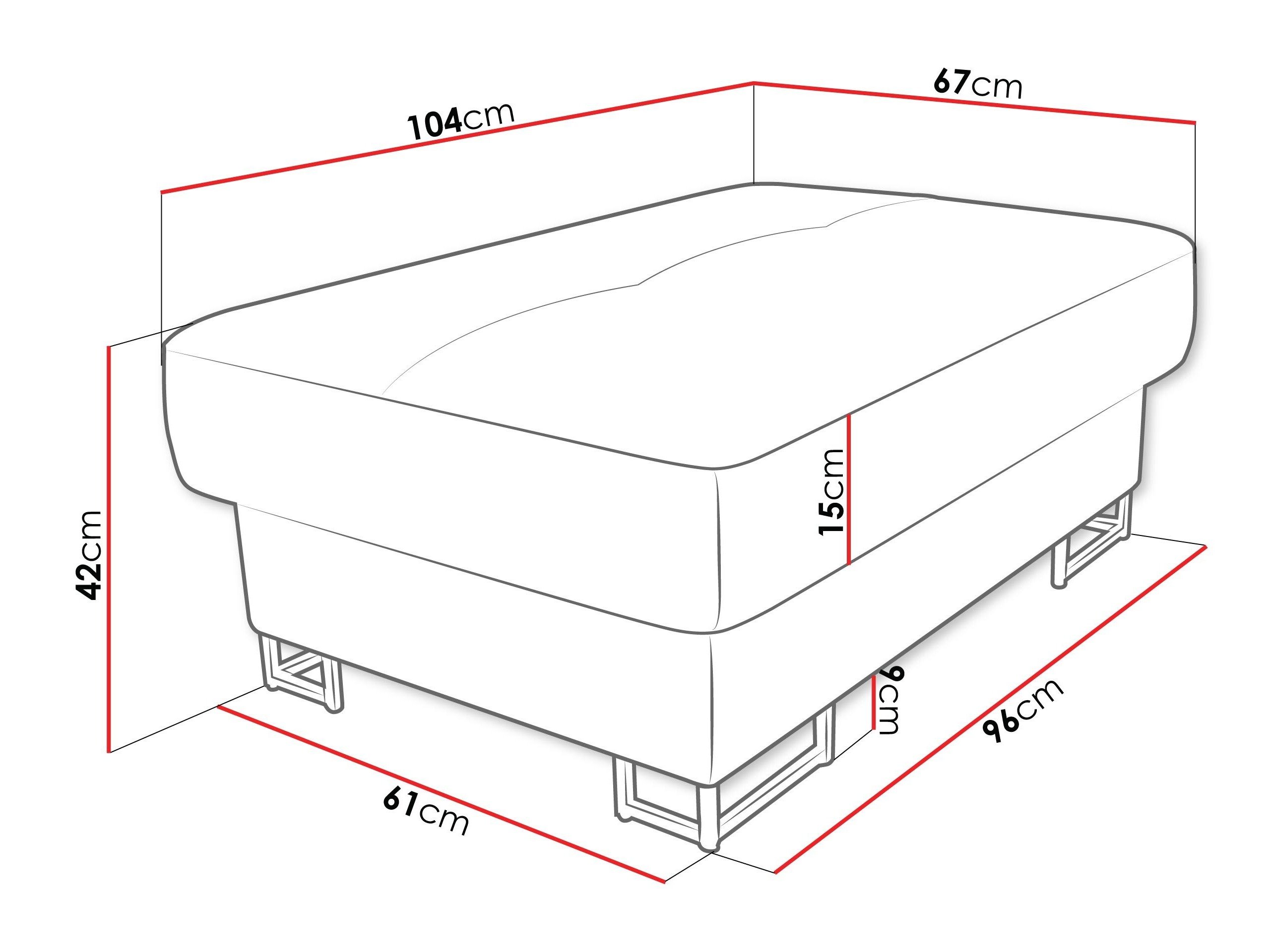 Banc rembourré Comfivo Ruta (Soft 011 + Lux 06)