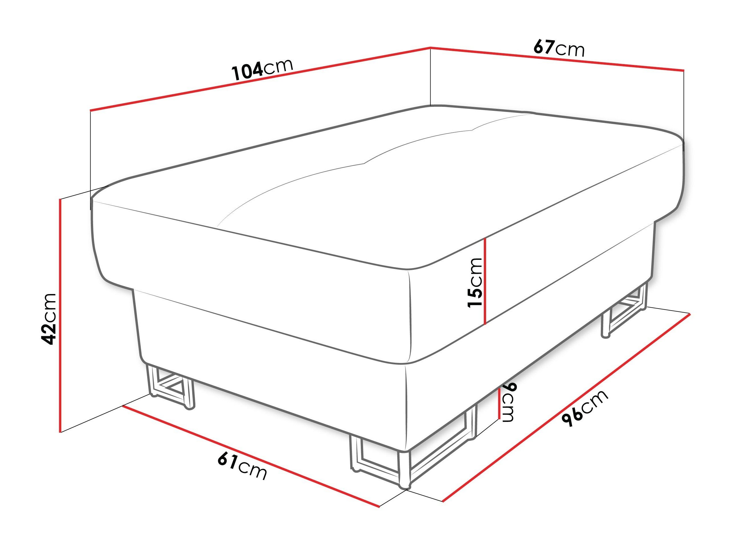 Banc rembourré Comfivo Ruta (Soft 017 + Uttario Velvet 2971)