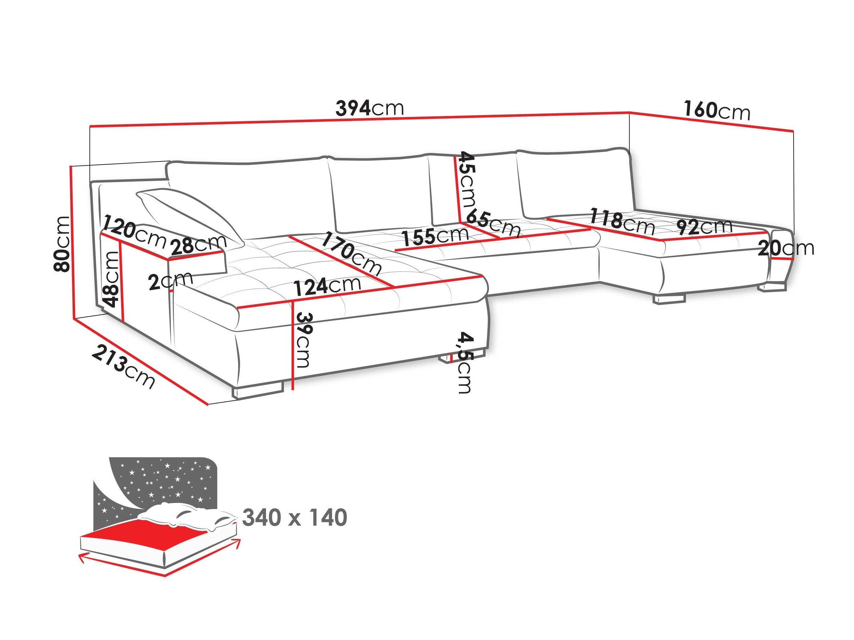 Canapé d'angle Comfivo Oliva (Kronos 09 + Paros 05)