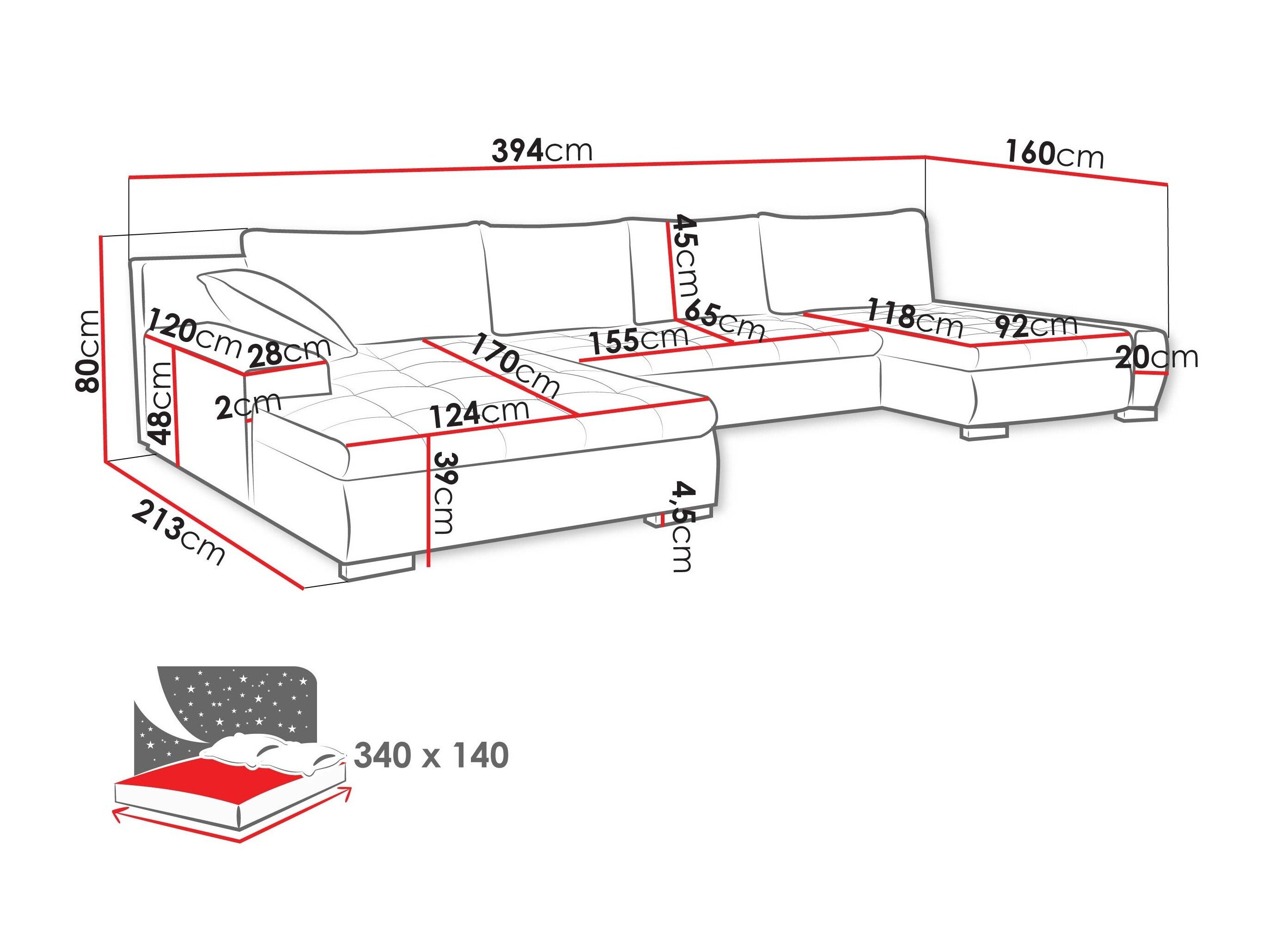 Canapé d'angle Comfivo Oliva (Lumo 30)