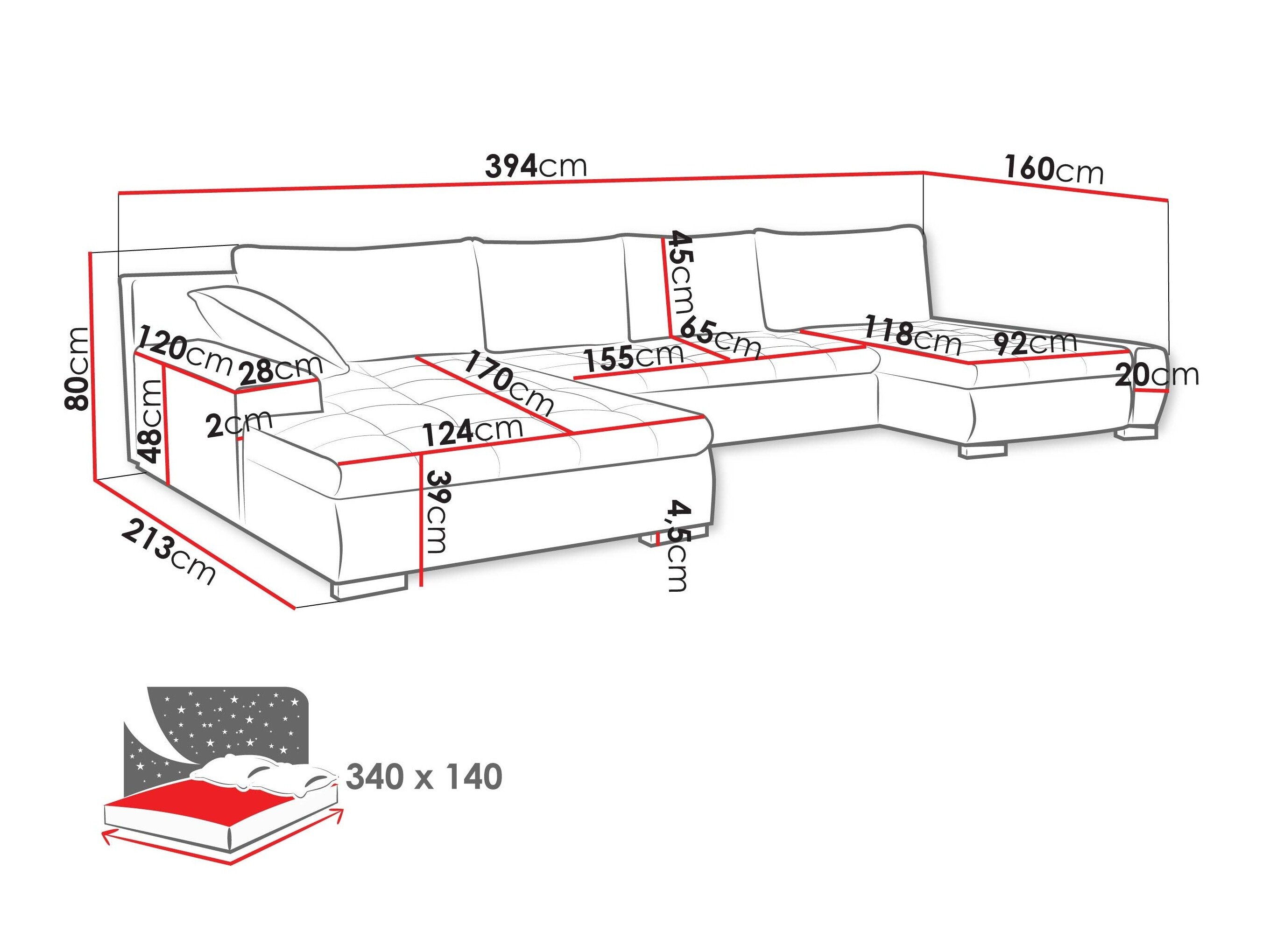 Canapé d'angle Comfivo Oliva (Lumo 65)