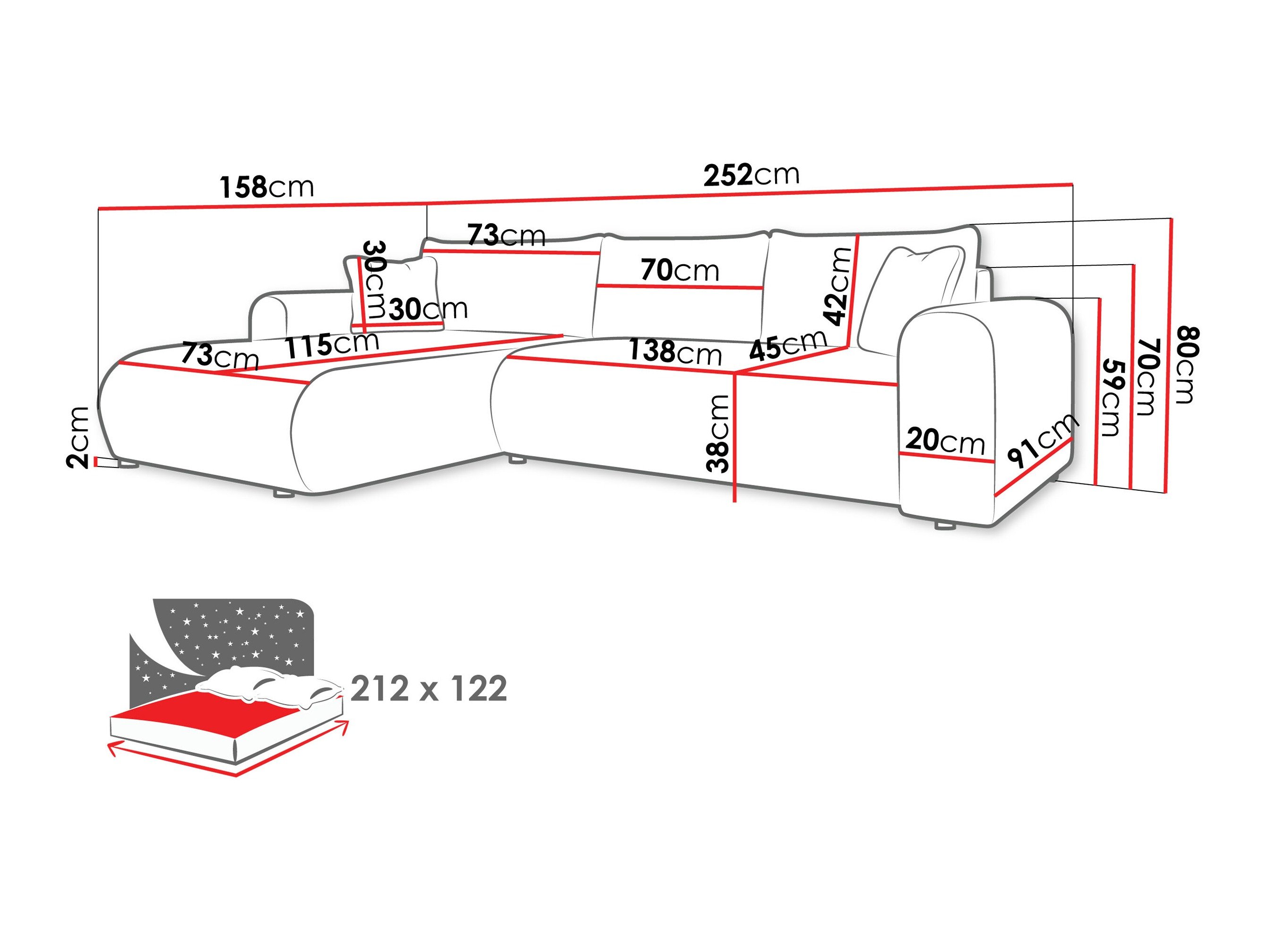 Canapé d'angle Comfivo Labor (Poso 06)