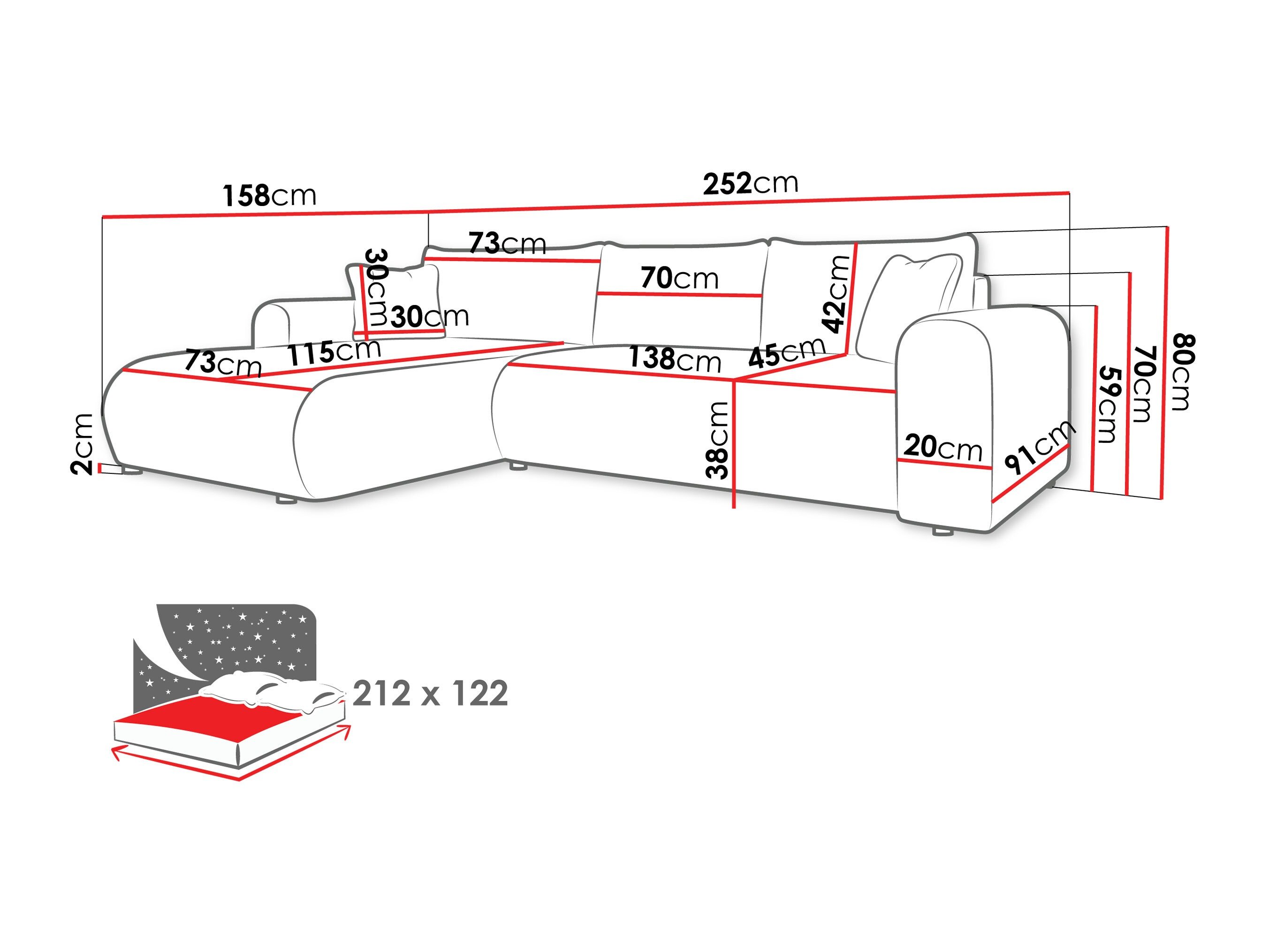 Canapé d'angle Comfivo Labor (Poso 14)