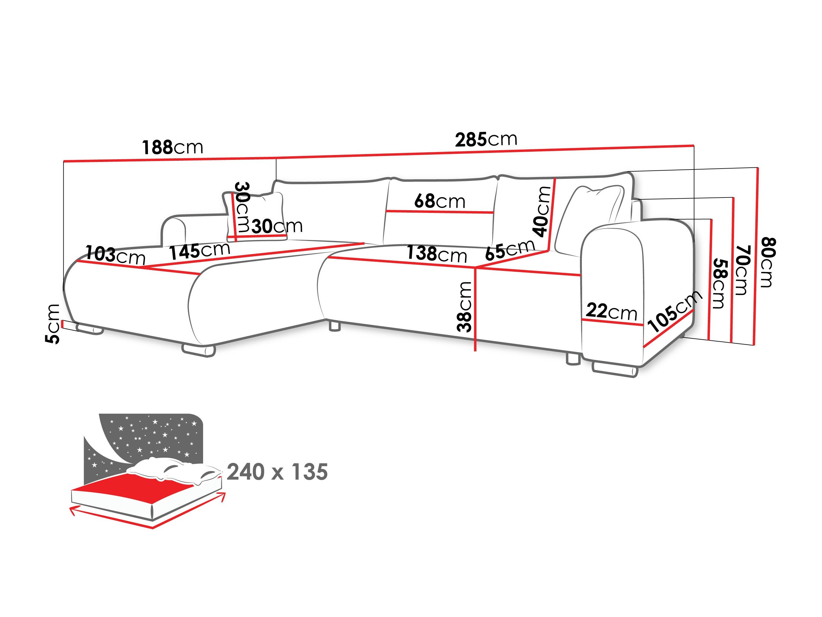 Canapé d'angle Comfivo Consors (Clara 215.03)