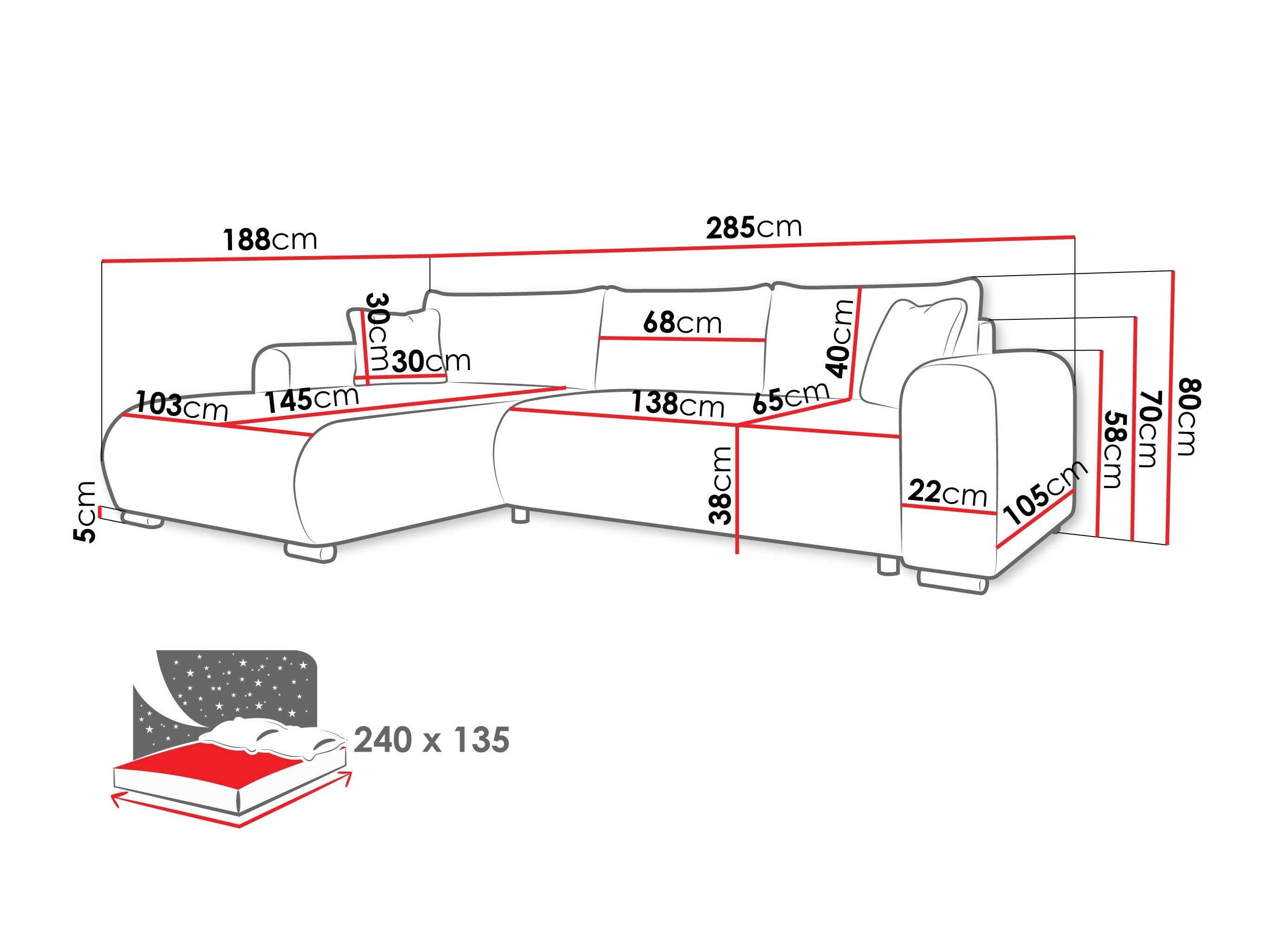 Canapé d'angle Comfivo Consors (Coral 45)