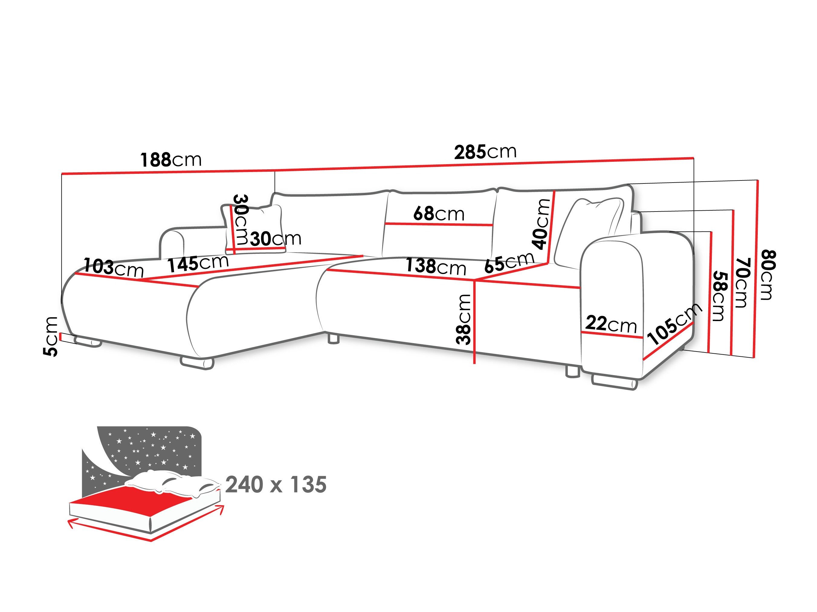 Canapé d'angle Comfivo Consors (Coral 65)