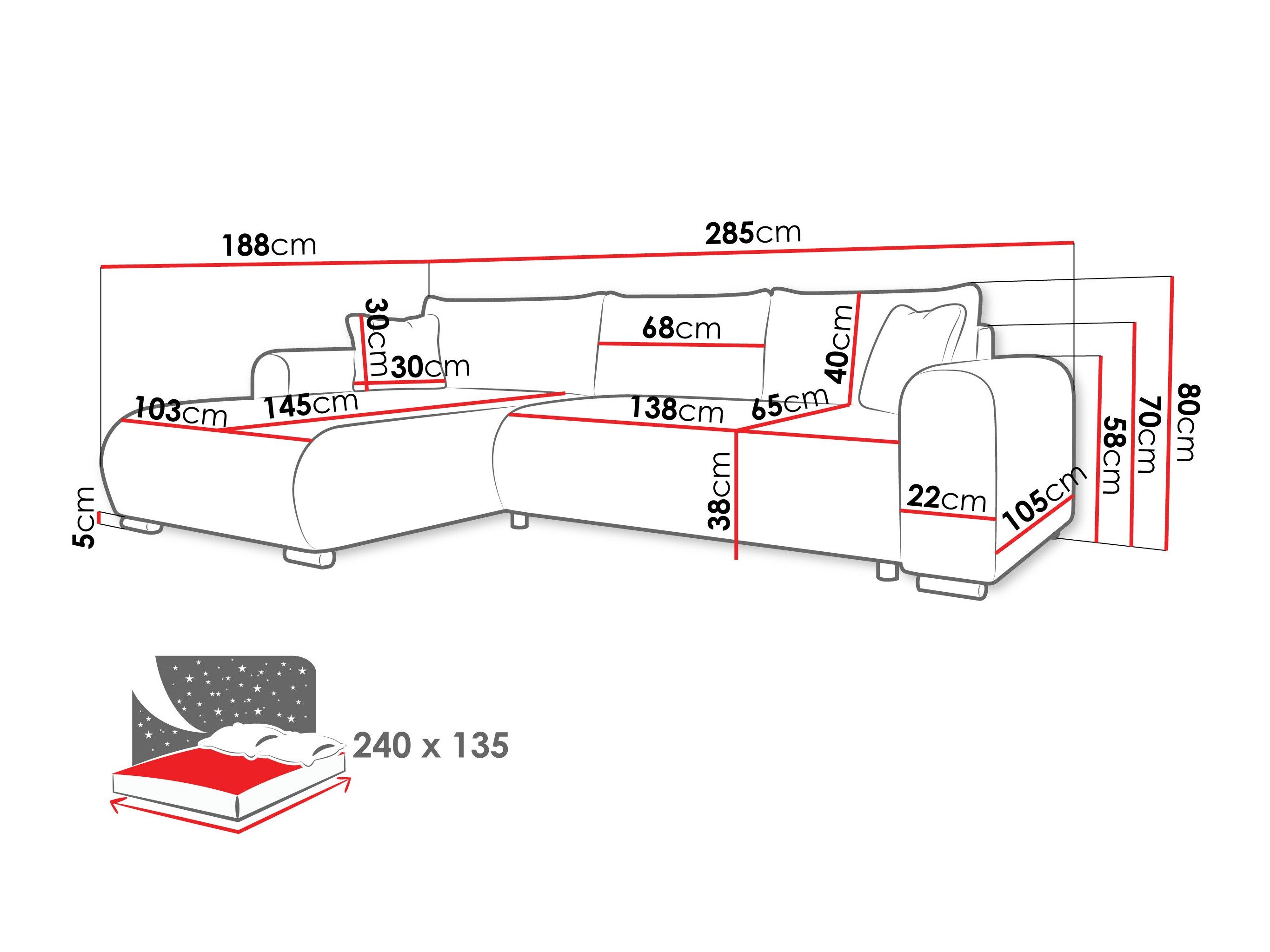 Canapé d'angle Comfivo Consors (Flow 22)