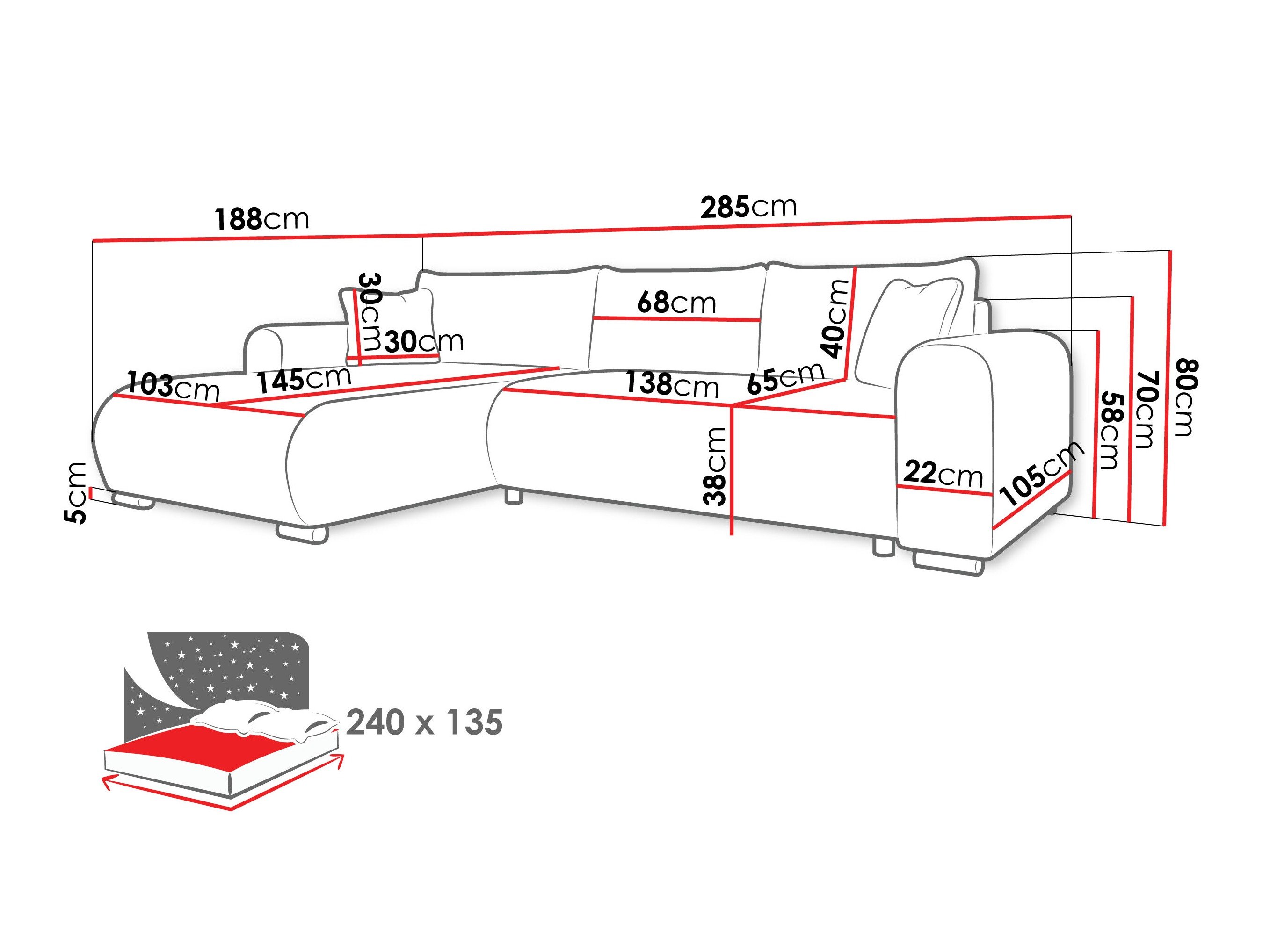 Canapé d'angle Comfivo Consors (Poso 14)