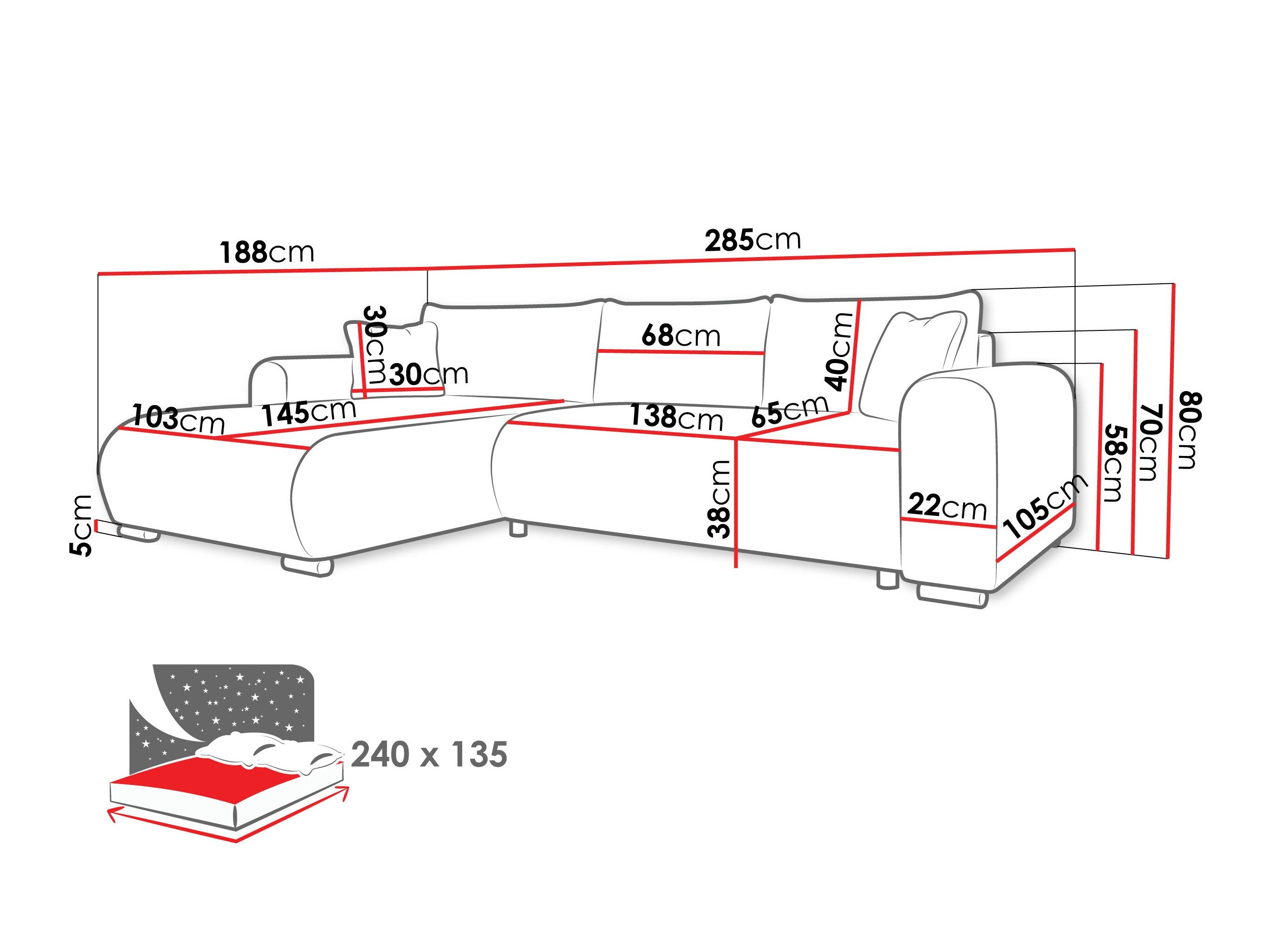 Canapé d'angle Comfivo Consors (Wave 05)