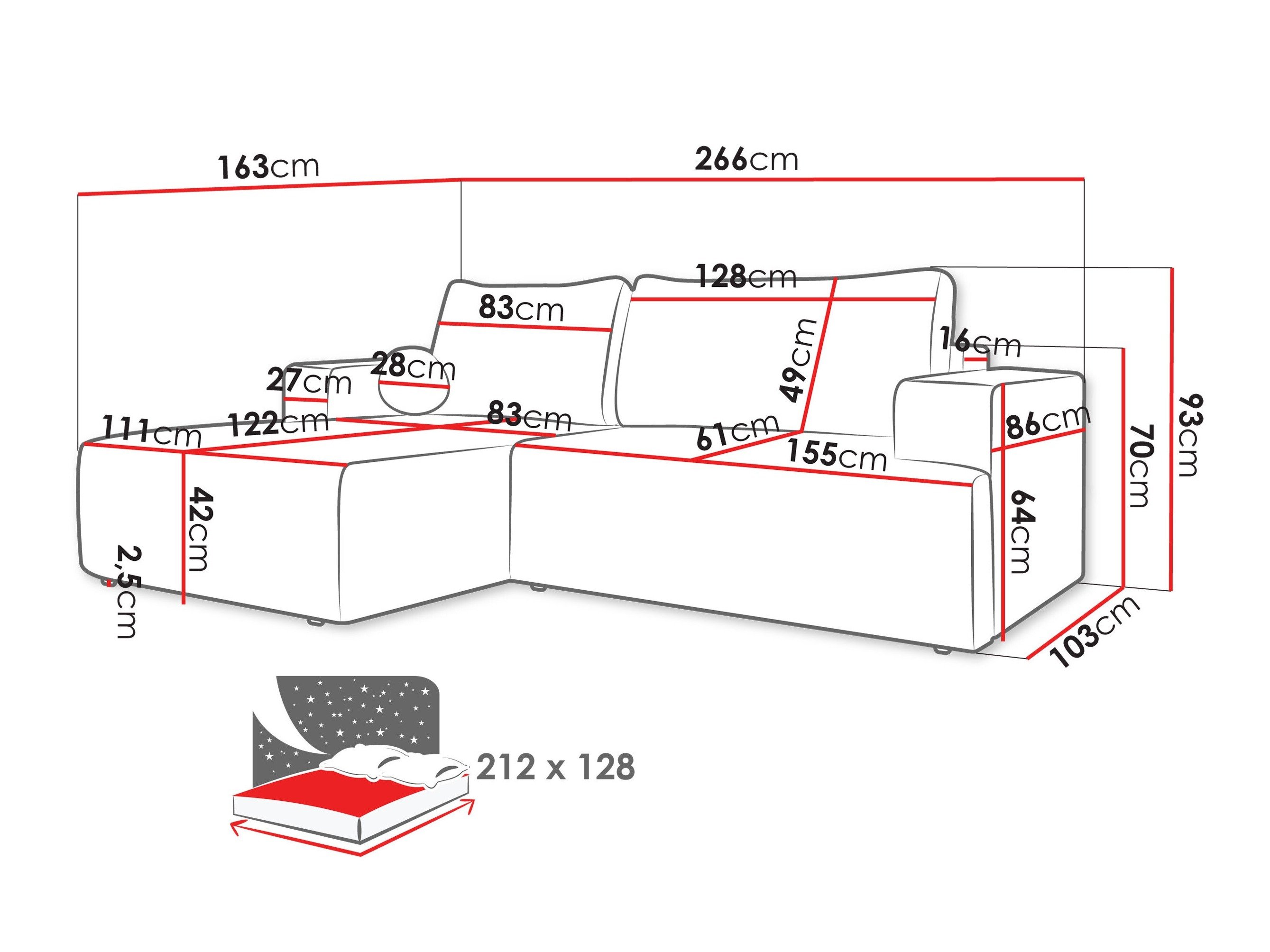 Canapé d'angle Comfivo Societas (Trilla 222.04)