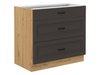 Armoire modulaire avec tiroirs Retro Grey 120