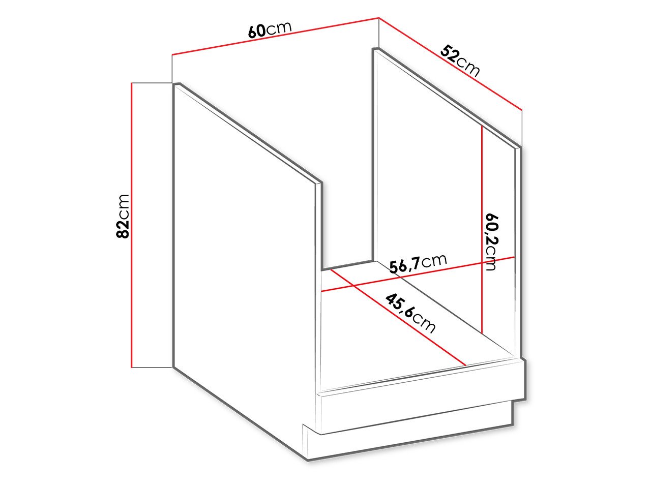 Armoire modulaire pour appareils intégrés Retro White 109