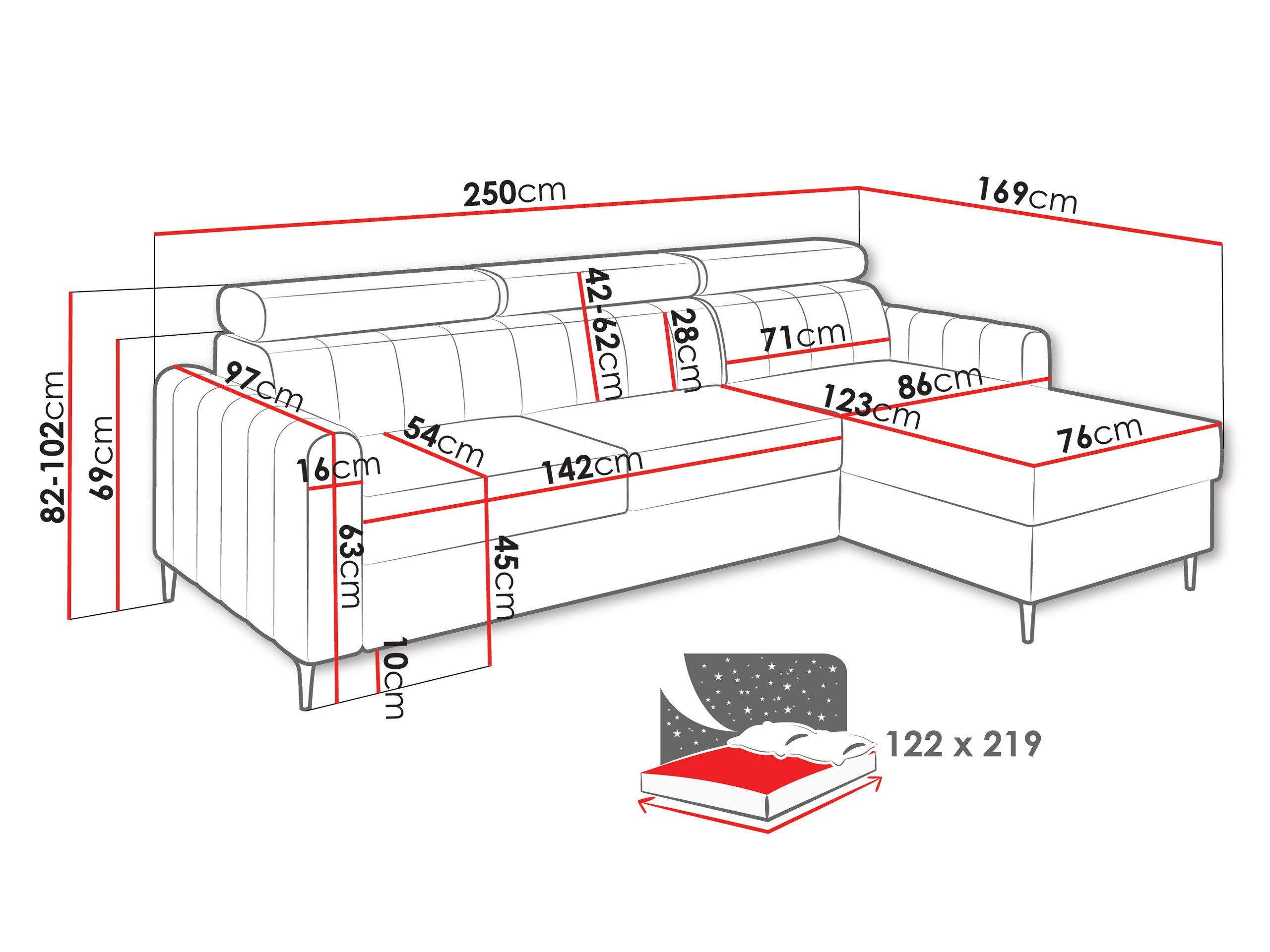 Canapé d'angle Stonecrest 111 (Cruz 79)
