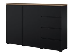 Commode Baletu 109 (Noir + Chêne)