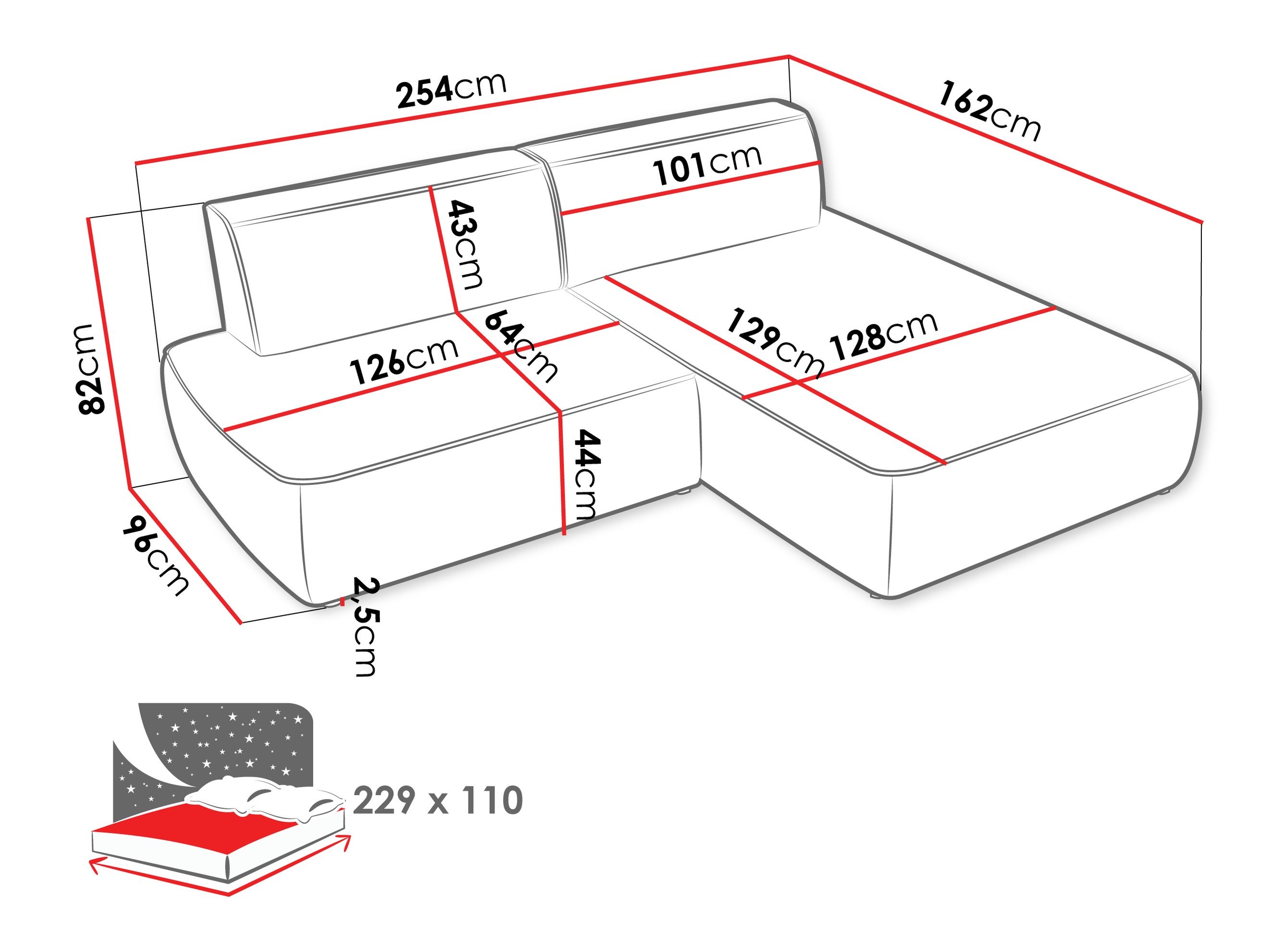 Canapé d'angle Comfivo Soror (Velo 623)