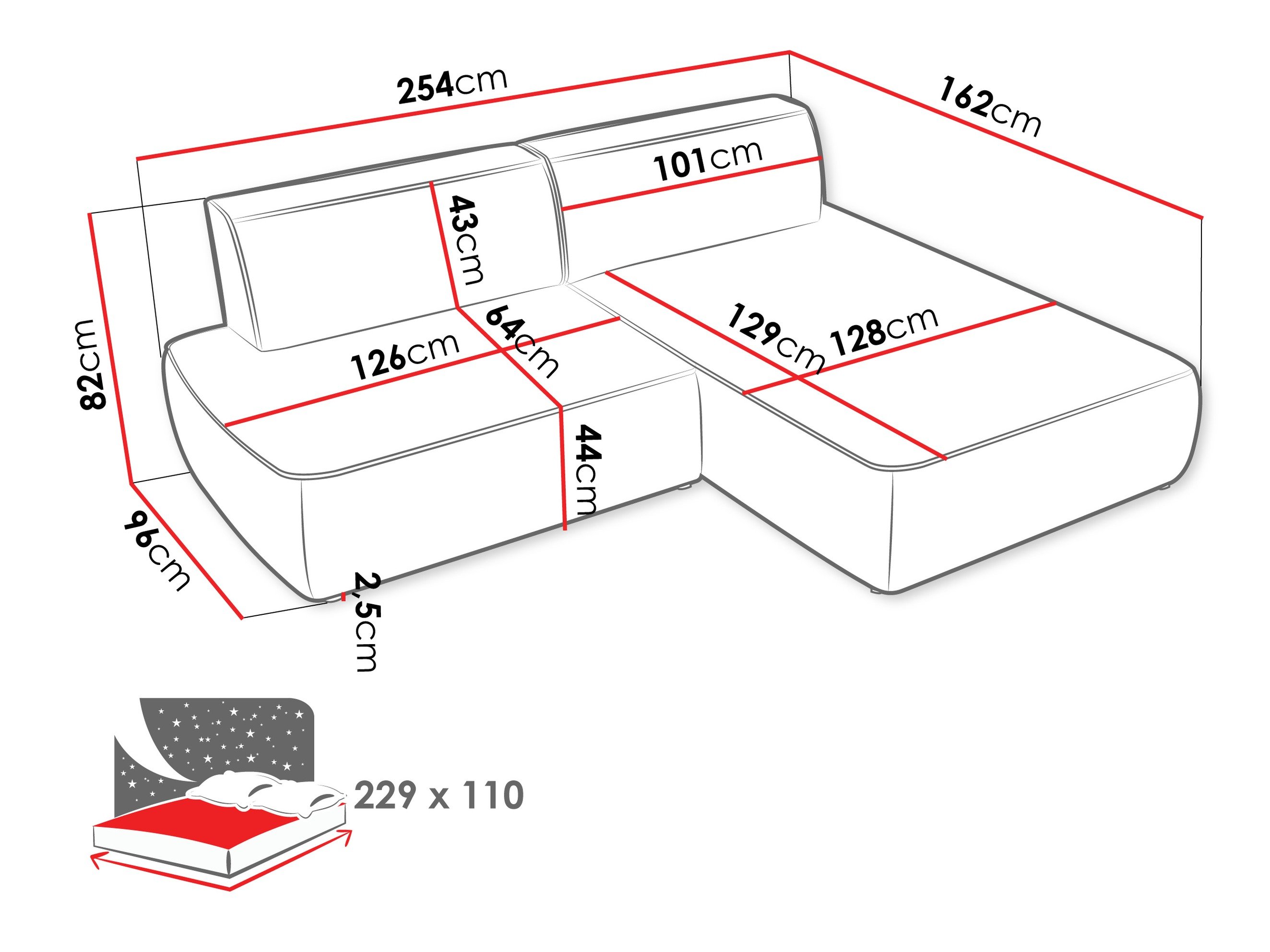 Canapé d'angle Comfivo Soror (Velo 623)