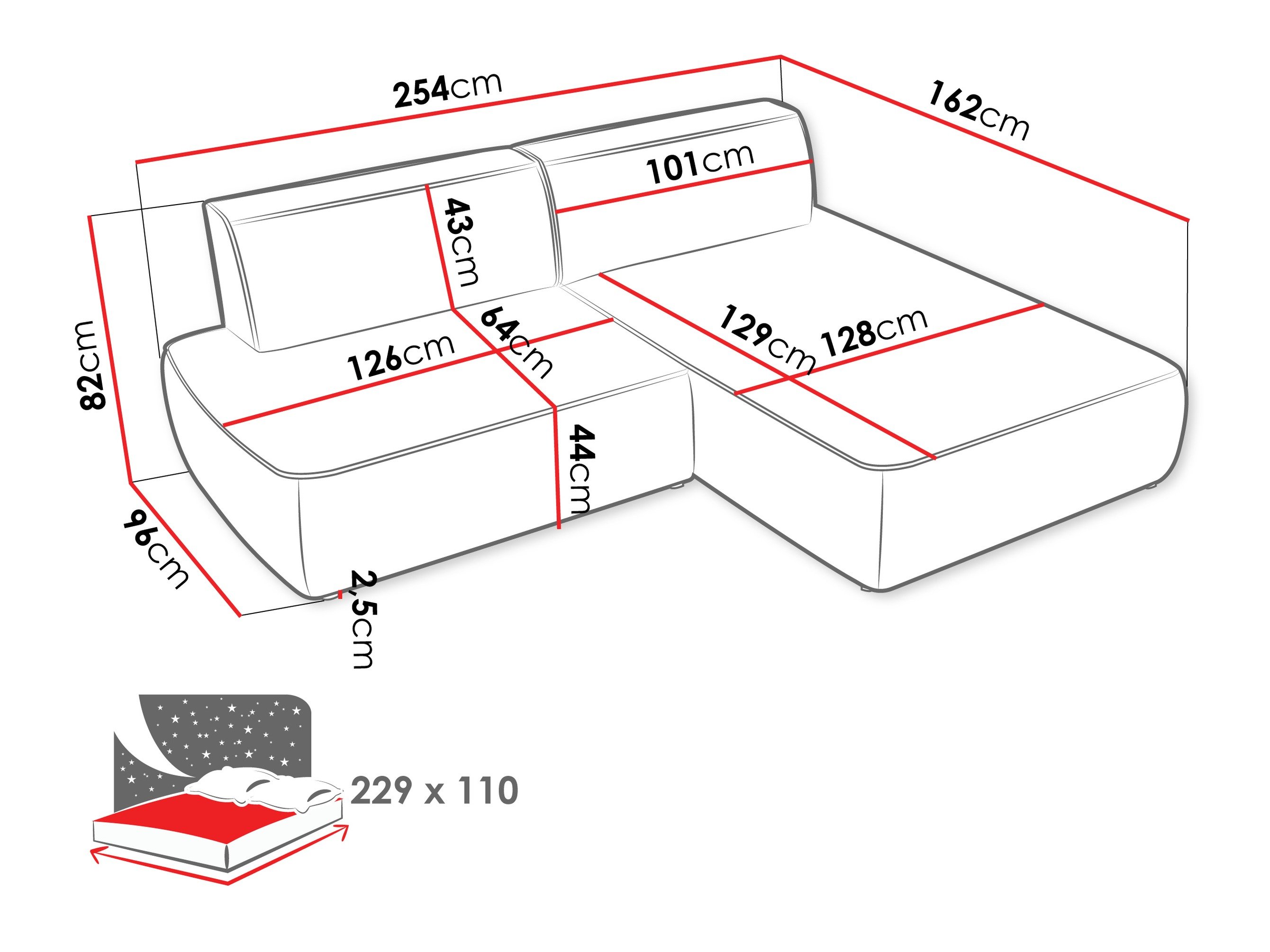 Canapé d'angle Comfivo Soror (Velo 633)