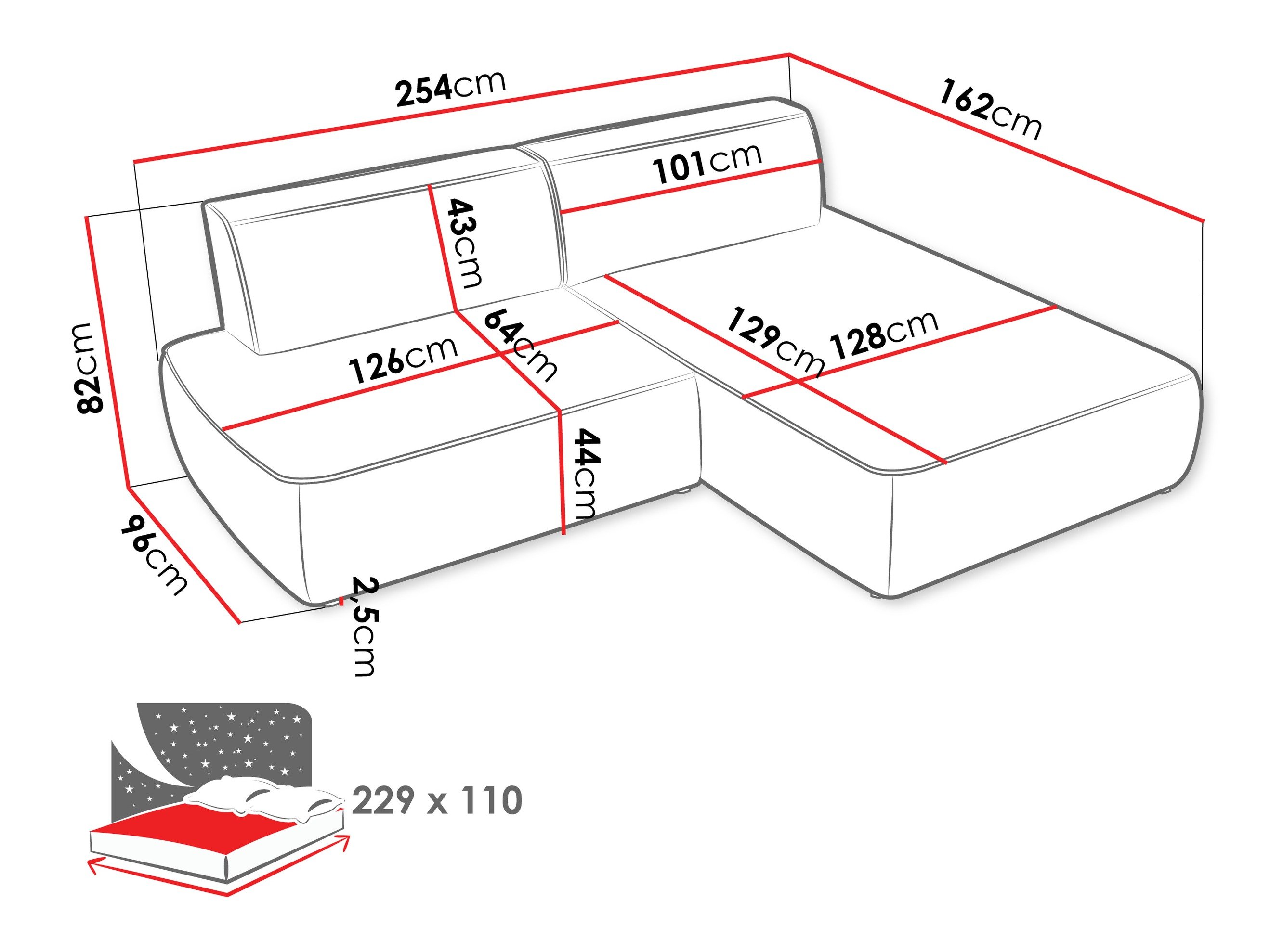 Canapé d'angle Comfivo Soror (Velo 635)